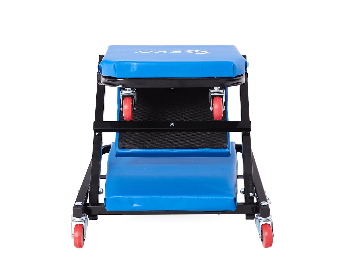 Sgabello per officina con ruote, sgabello di montaggio, carrello meccanico 2 in 1 sedia e lettino da lavoro, sgabello da officina su ruote, sgabello meccanico garage, Geko