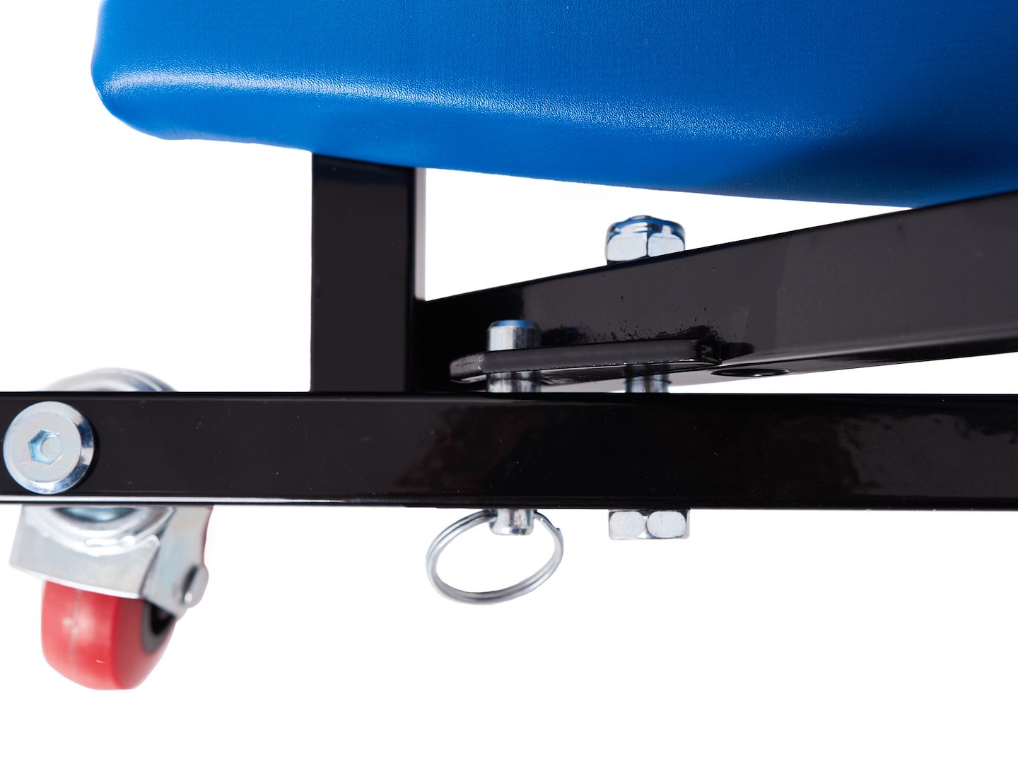 Sgabello per officina con ruote, sgabello di montaggio, carrello meccanico 2 in 1 sedia e lettino da lavoro, sgabello da officina su ruote, sgabello meccanico garage, Geko