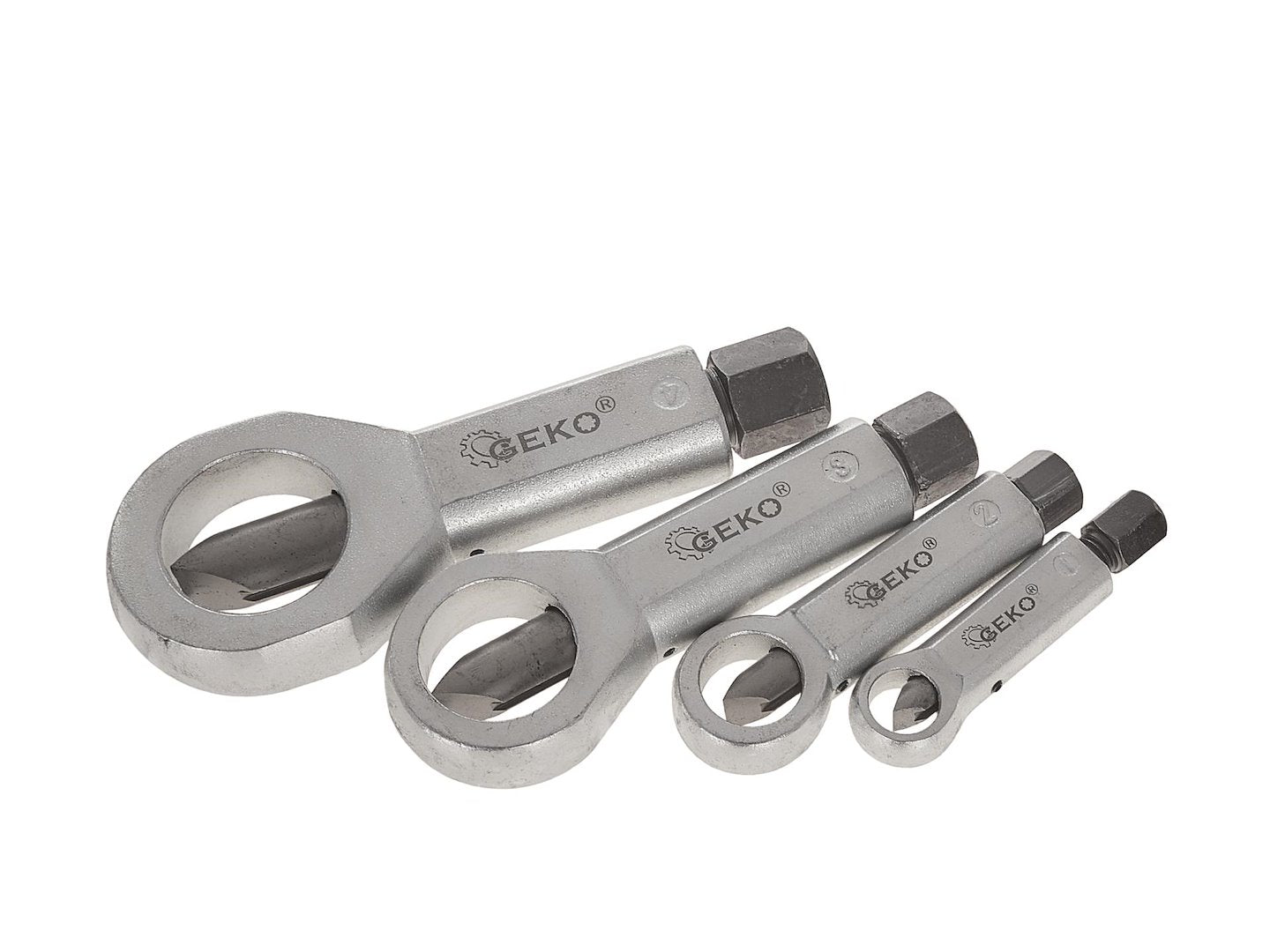 Serie di 4 spaccadadi, 9–27 mm Geko