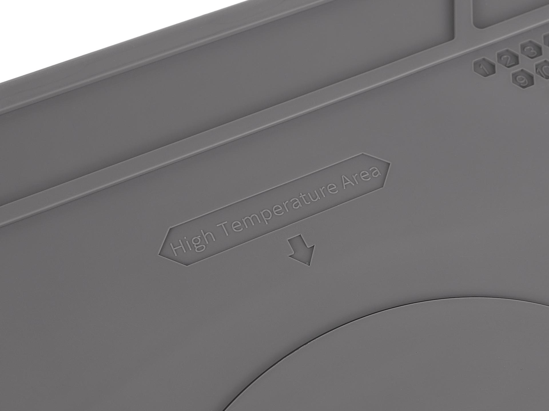 Tappeto per saldatura silicone isolante, work pad resistente al calore a 500 ℃ davvero, c'è più spazio per riparare il laptop, il cellulare, la fotocamera, ecc, 350 × 220 mm