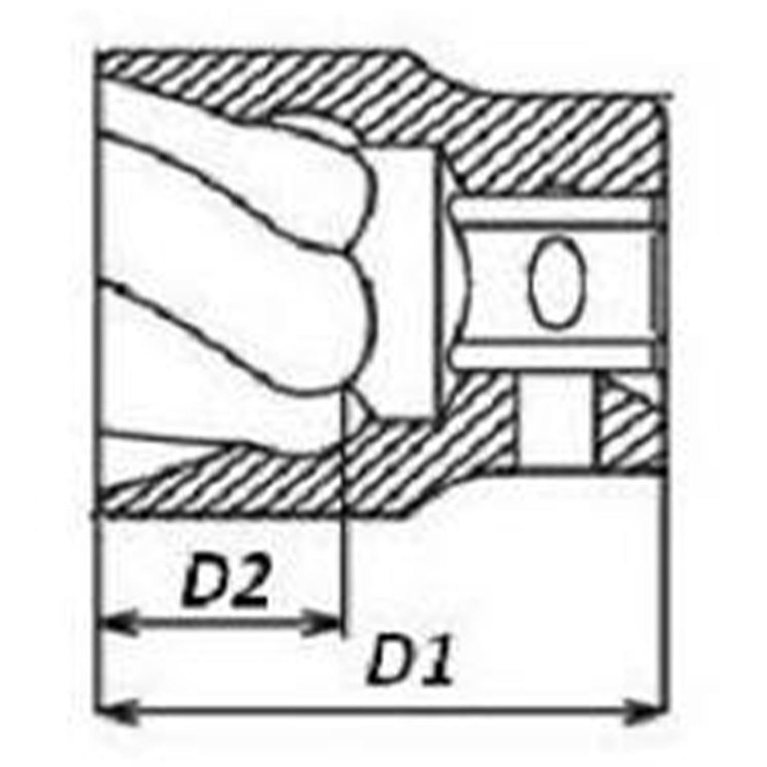 Chiave a bussola esagonale 3/8" 11 mm