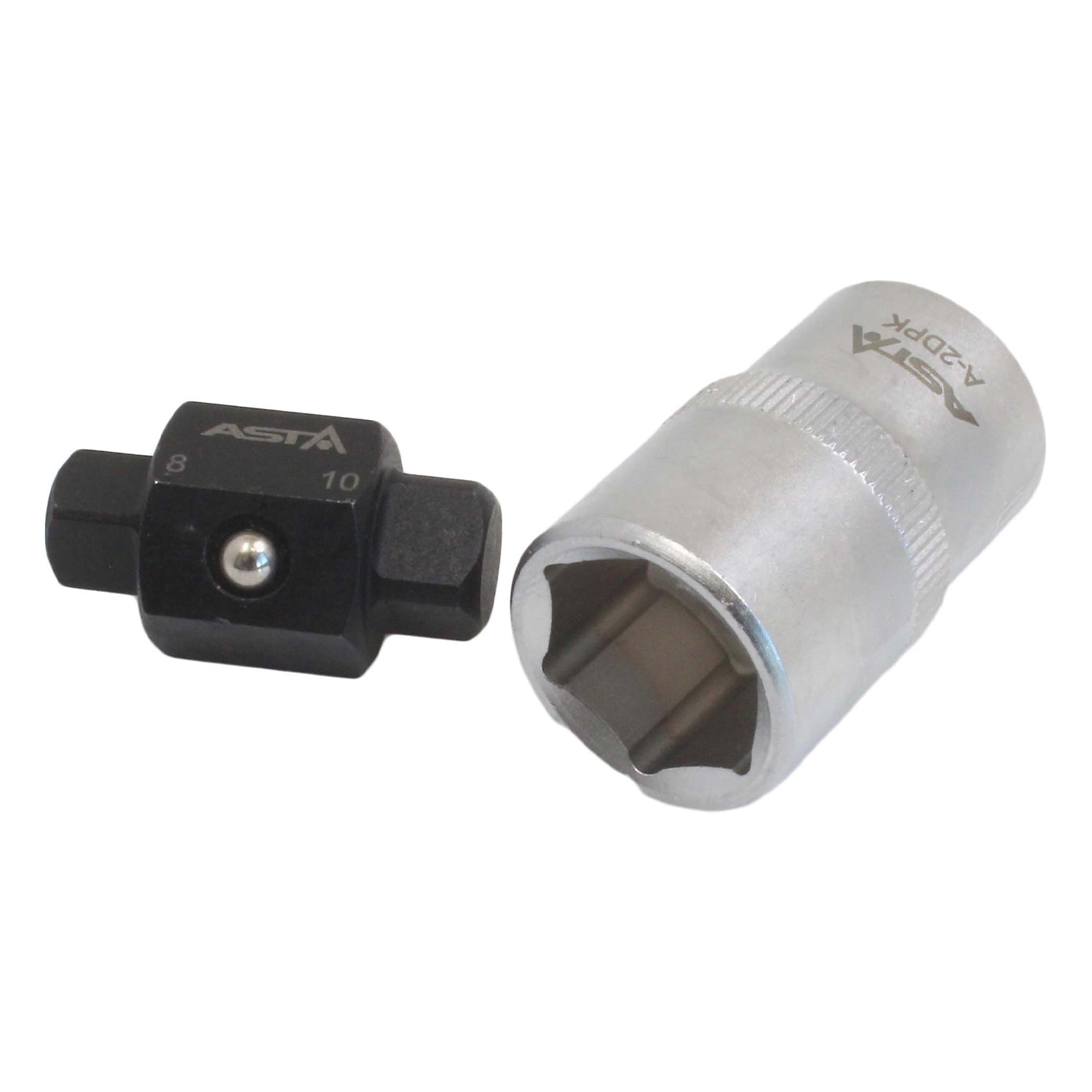 Chiave a bussola per smontaggio tappo di scarico dell'olio con attacco 1/2", 8mm × 10 mm