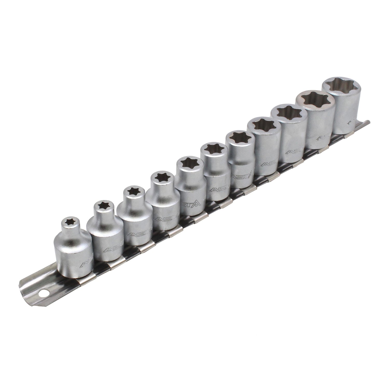 Set chiavi a bussola Torx 3/8" da E6–E20 11 pezzi, set di bussole E-Trx