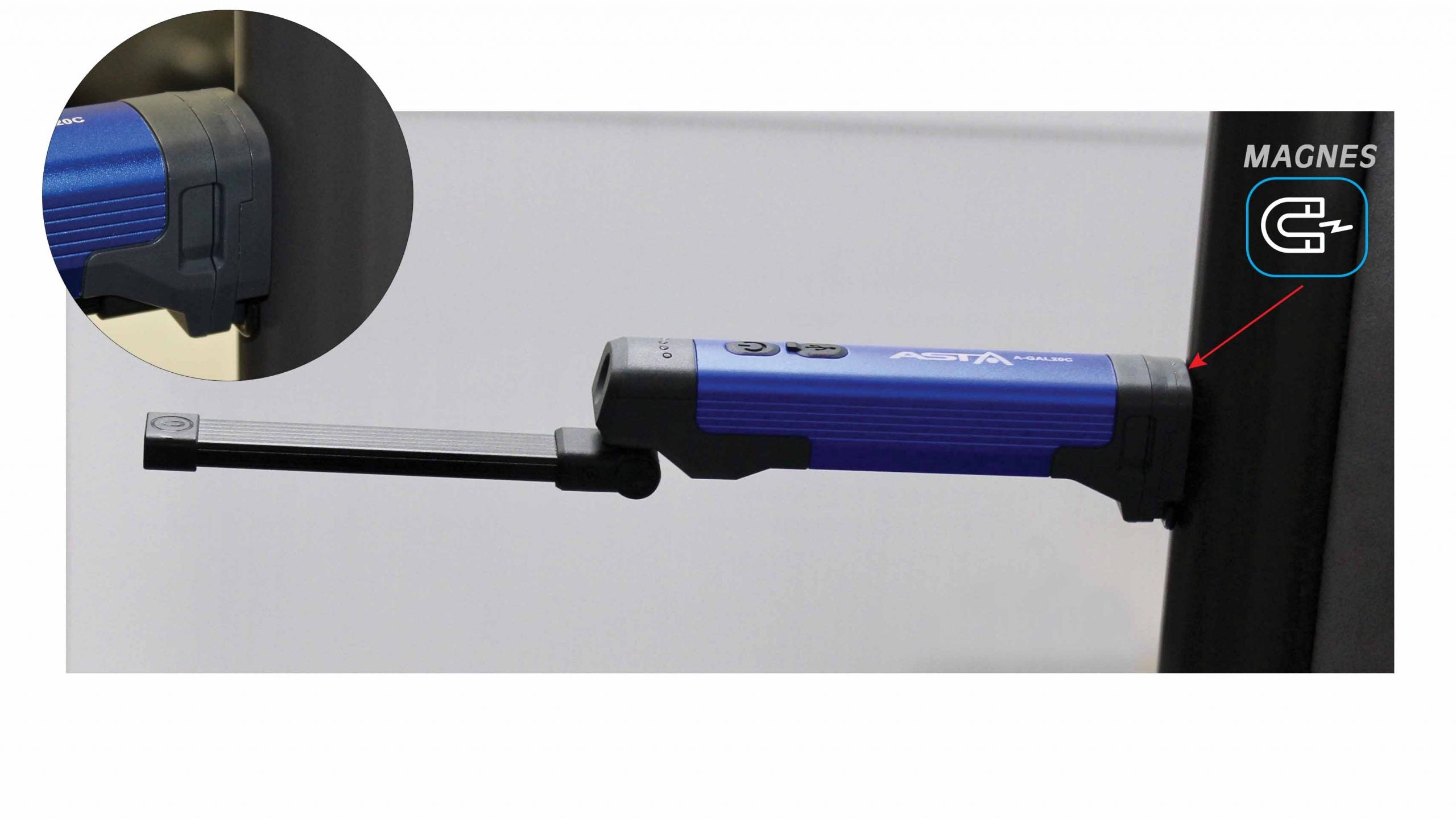 Luce LED COB, magnetica ricaricabile, luce LED lampada per officina, casa, 400 lumen Asta