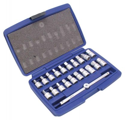 Set chiavi bussole set olio tappo di scarico noci 21 pezzi, set di chiavi a bussola per coppa dell'olio, attrezzi per auto e autocarri officina
