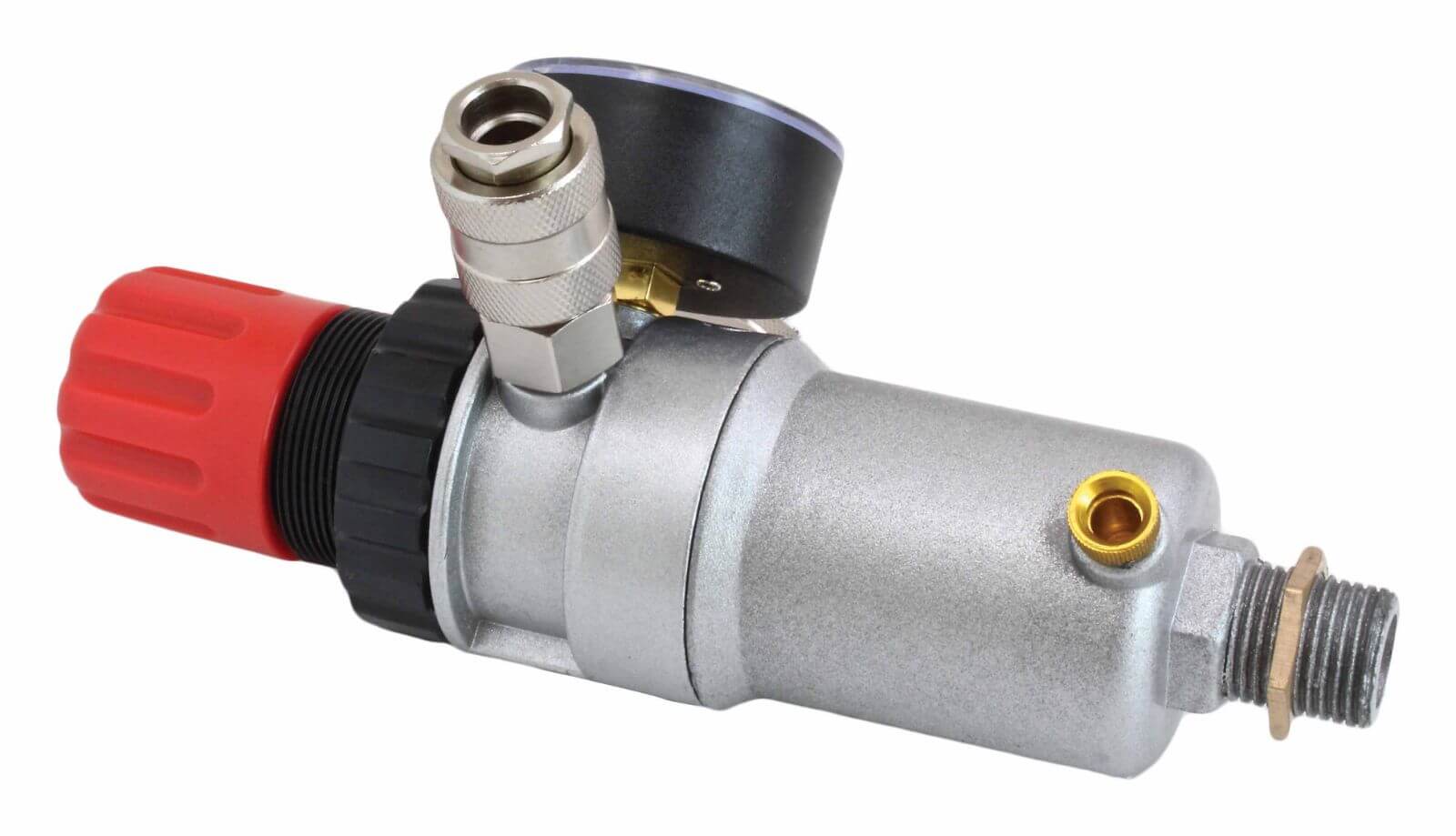 Riduttore di pressione aria per compressore 1/2" con manometro ,pressione massima 12 bar