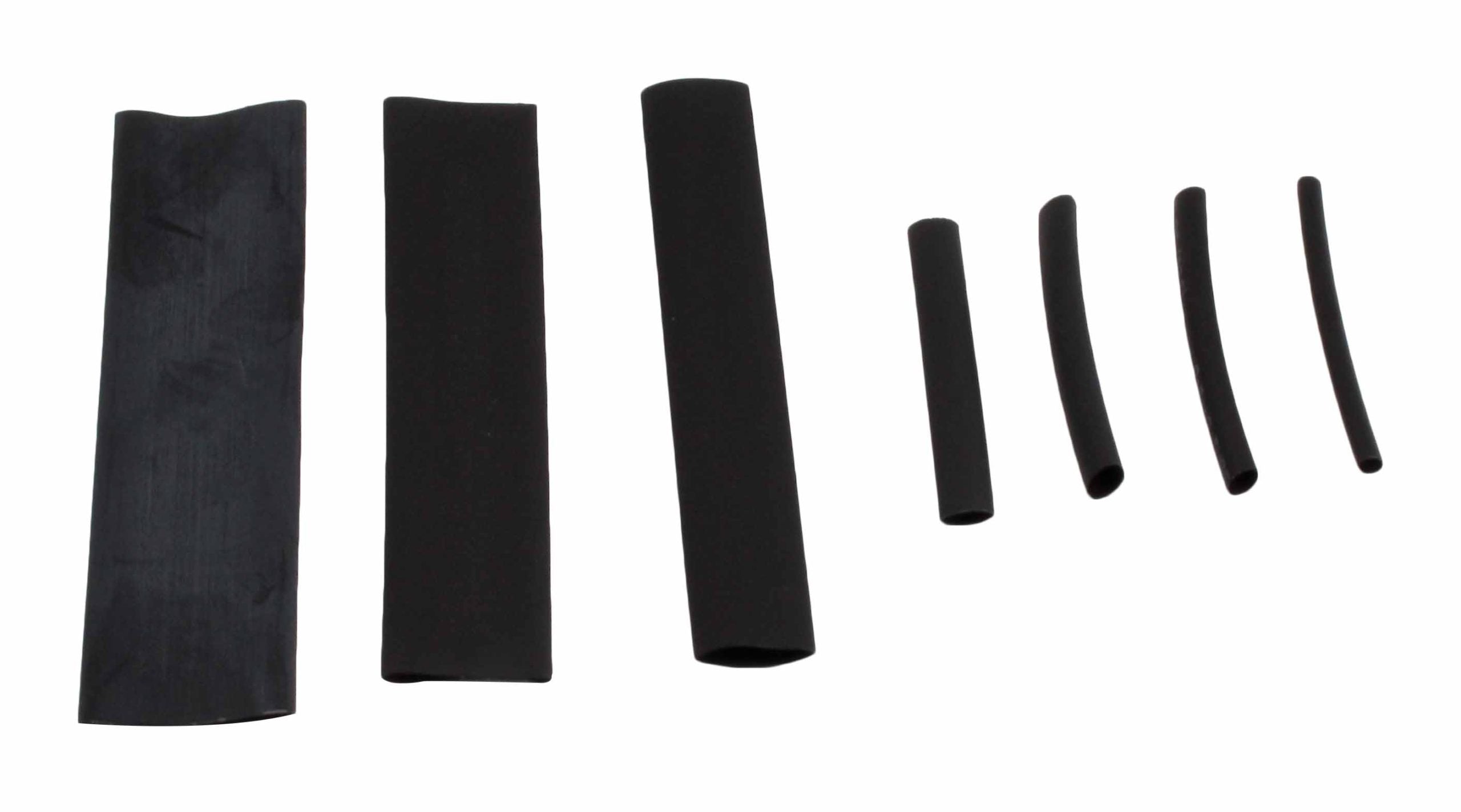 Set di guaina termorestringente, tubi termoretraibili, colore nero, per cavi di isolamento, kit di tubi termorestringenti, assortimento per avvolgimento di cavi isolanti elettrici, TC527 127 pezzi