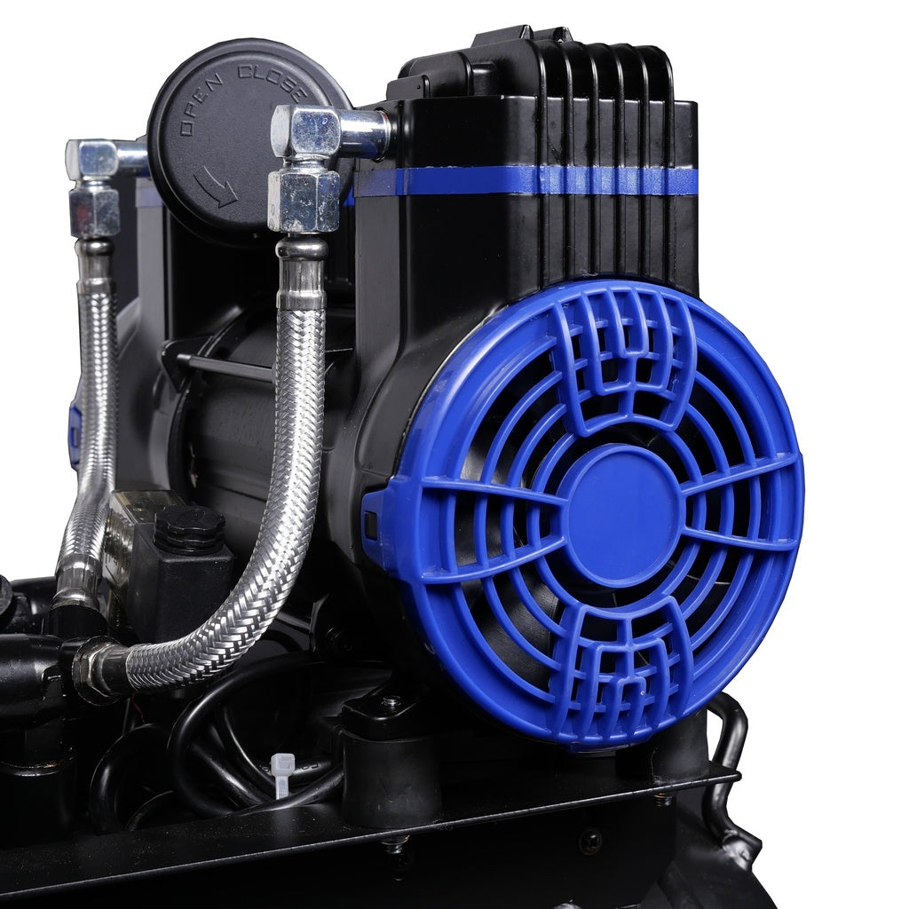 Compressore aria silenziato - con capacità del serbatoio di 40 litri - senza olio, oil free - per utensili pneumatici, 2 × 1,8 HP Airpro