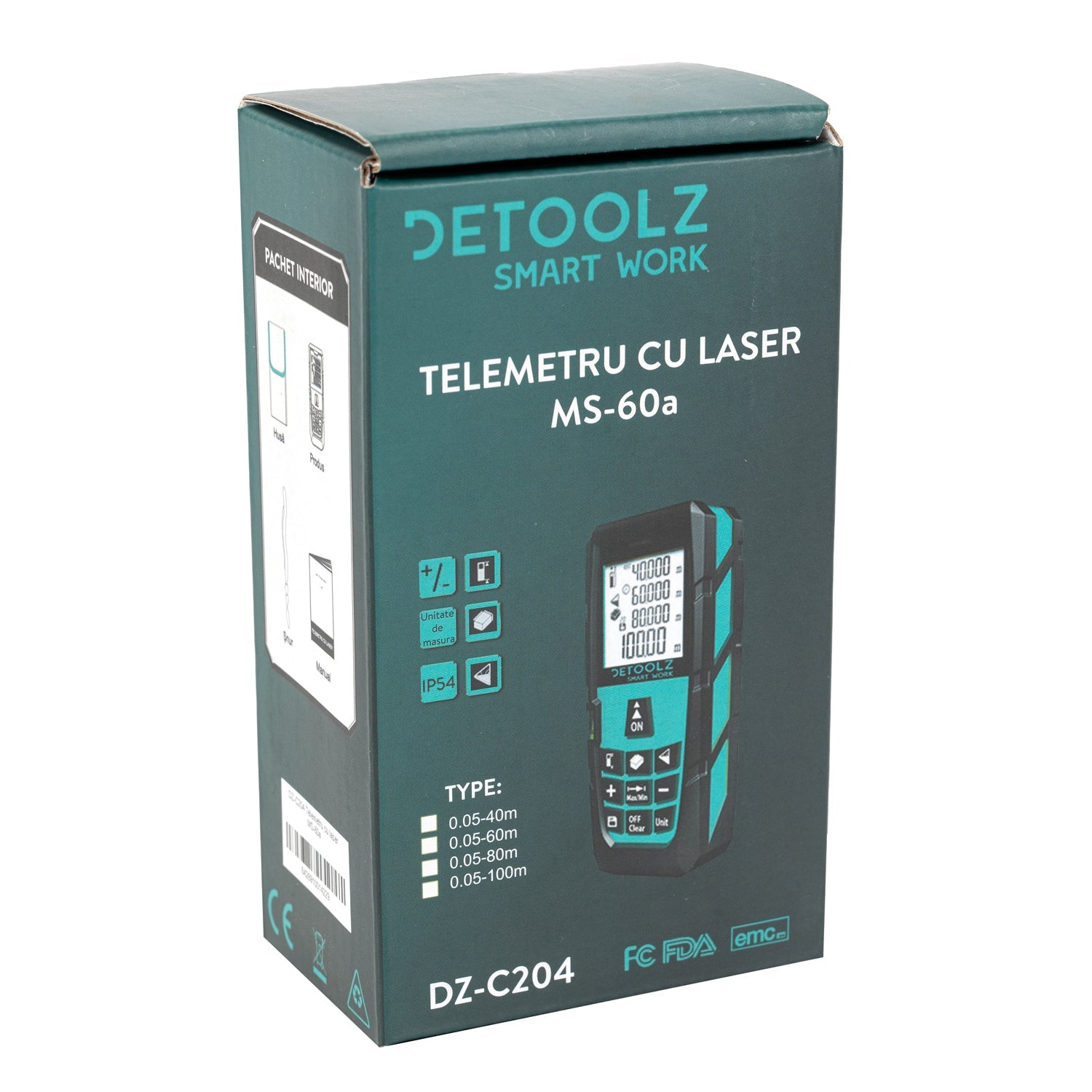 Telemetro laser 0-60 m MS-60A ,telemetro digitale Detoolz