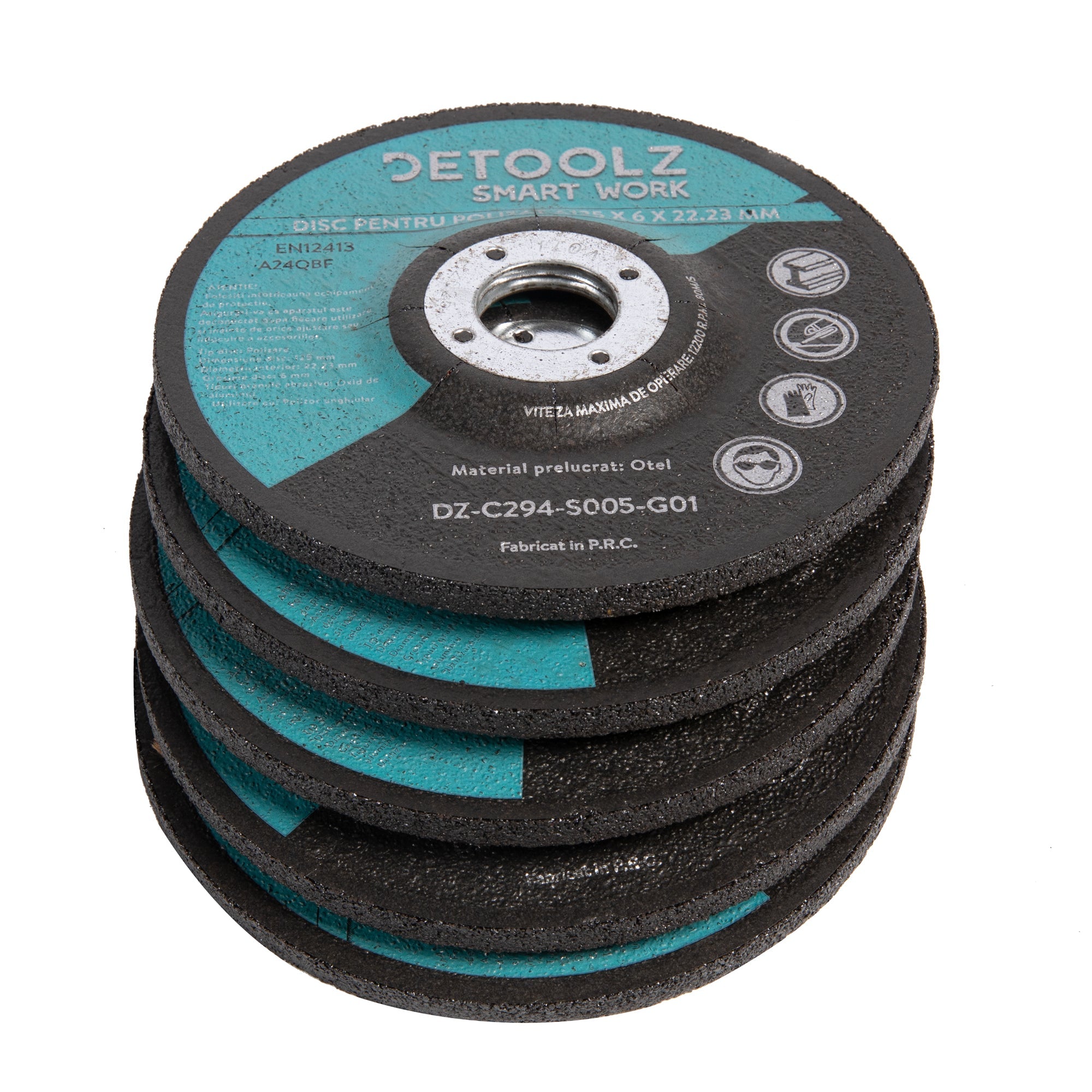 Set 5 dischi abrasivi da taglio metallo 125 x 22,2 mm, dischi da taglio, metallo acciaio inox per smerigliatrice angolare, dischi smerigliatrici, disco flessibili e resistenti, spessore 6 mm Detoolz