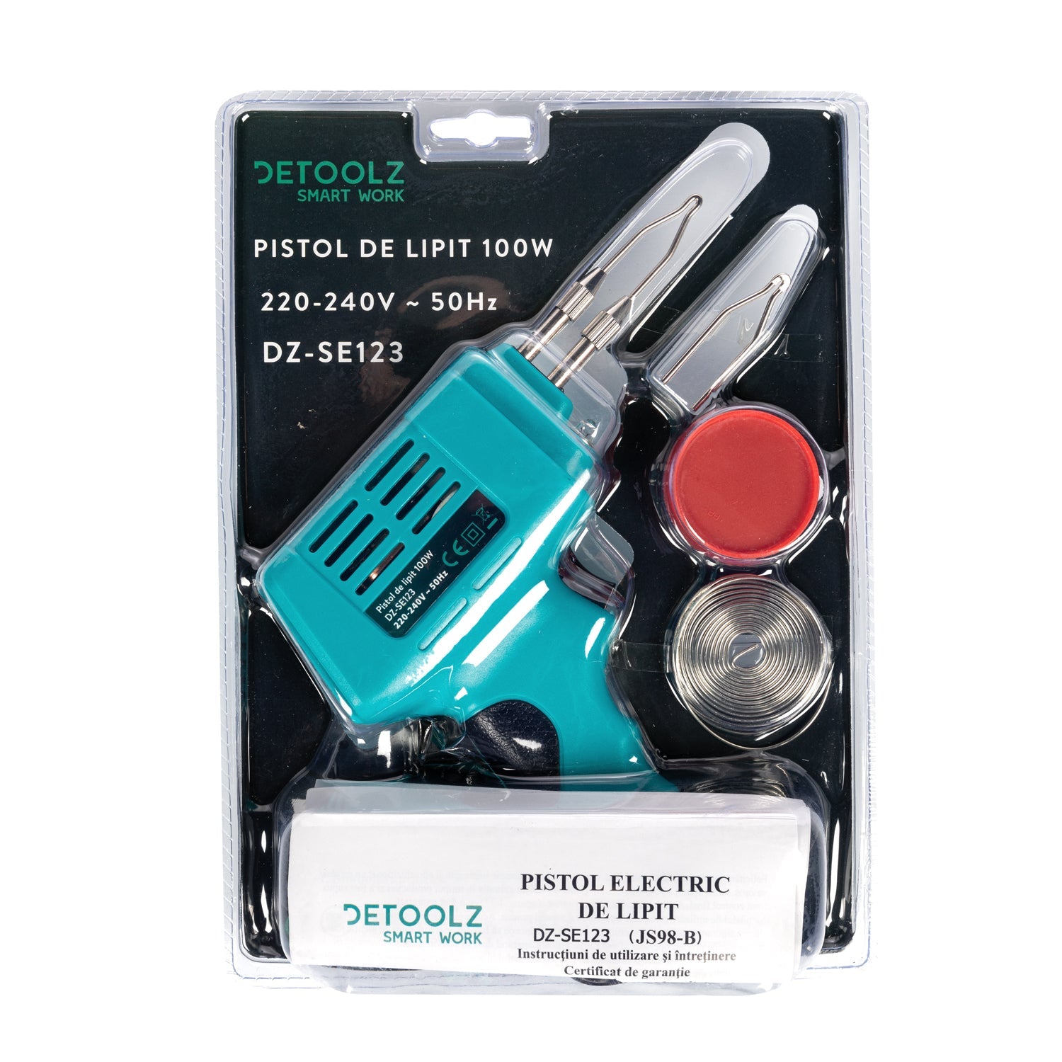 Pistola per colla a caldo,pistola elettrica per saldare 100w Detoolz