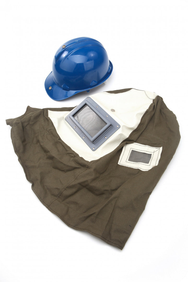 Cappuccio maschera da saldatura, cappuccio casco di protezione testa collo spalle per saldatura, adatto per operazioni meccaniche lavorazione dei metalli, taglia unica