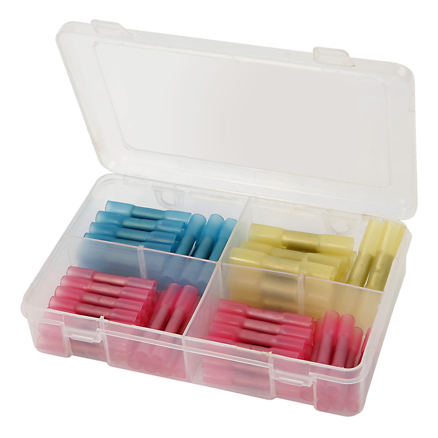 Kit di 64 connettori termorestringenti per cavi elettrici, terminali a crimpare isolati e impermeabili per applicazioni marine, connettori elettrici di giunzione testa, saldanti impermeabili termoretraibili per fili giunti a saldare, di grado marino