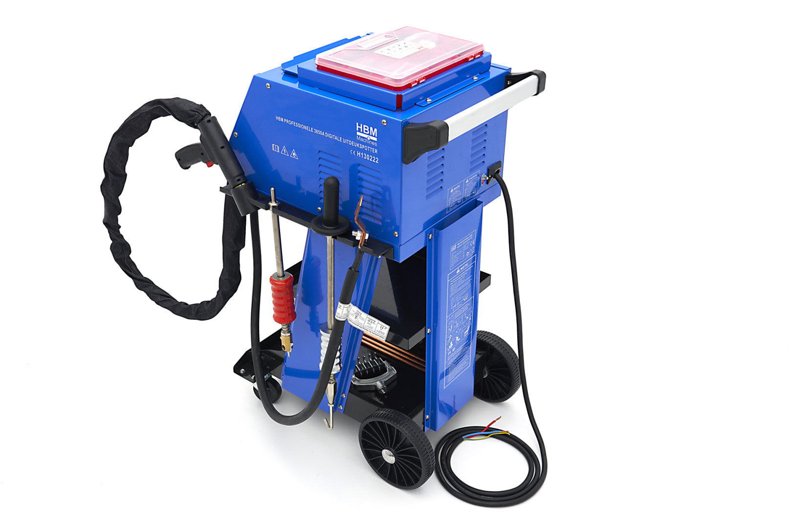 Kit estrattore per carrozzeria 230 V, stazione saldatrice per rimozione ammaccature a punti 5 modalità di saldatura, kit di strumento per riparazione ammaccature carrozzeria per auto camion moto, digitale 3850 A HBM
