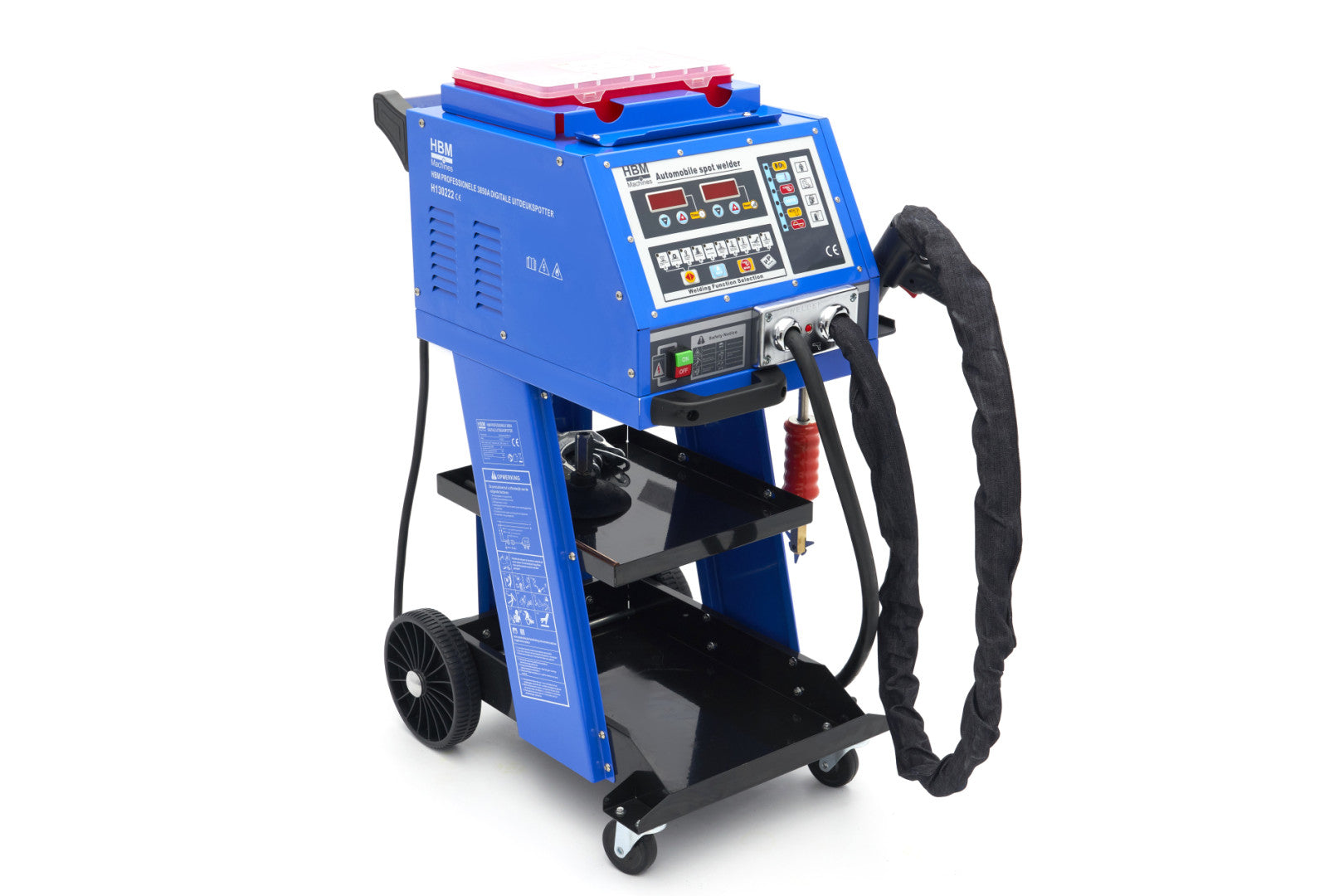 Kit estrattore per carrozzeria 230 V, stazione saldatrice per rimozione ammaccature a punti 5 modalità di saldatura, kit di strumento per riparazione ammaccature carrozzeria per auto camion moto, digitale 3850 A HBM