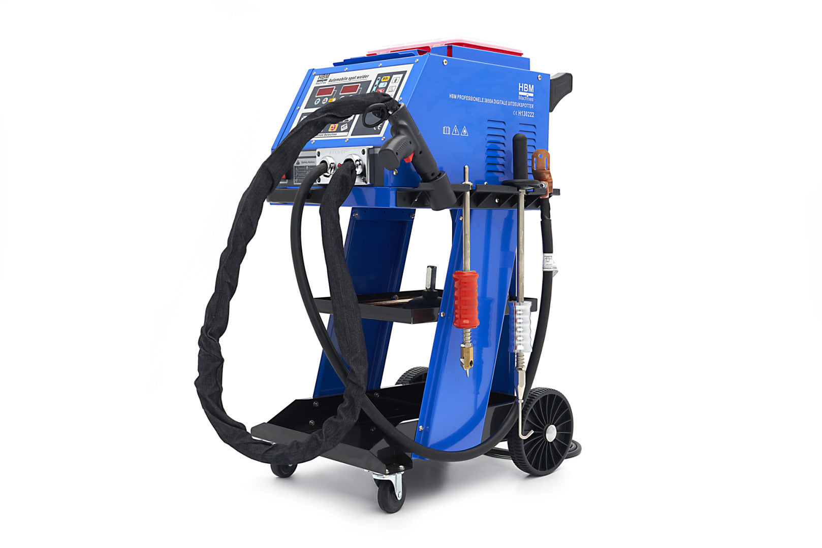 Kit estrattore per carrozzeria 230 V, stazione saldatrice per rimozione ammaccature a punti 5 modalità di saldatura, kit di strumento per riparazione ammaccature carrozzeria per auto camion moto, digitale 3850 A HBM