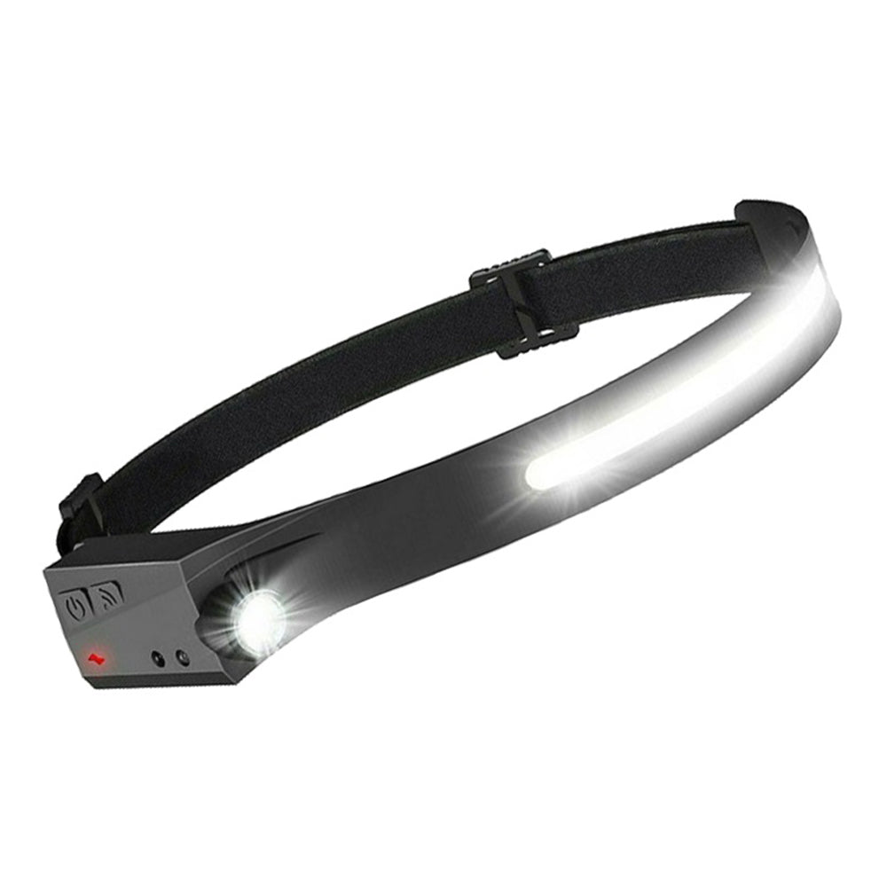 Torcia lampada frontale con batteria interna ricaricabile a LED COB , con sensore di movimento,resistente all'acqua
