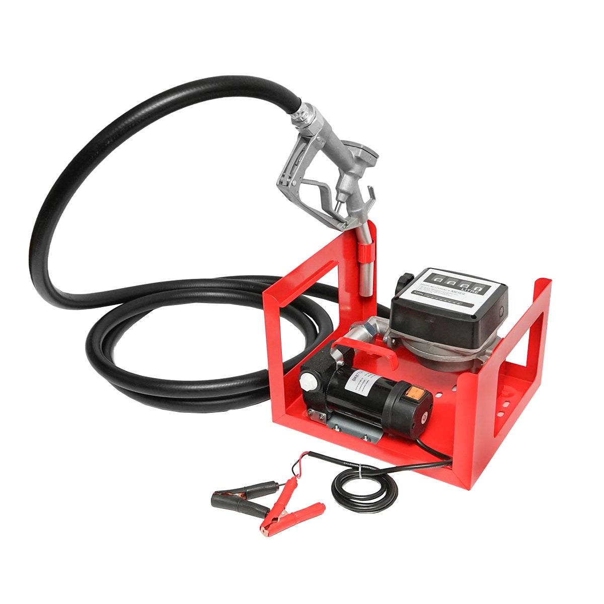 Kit pompa travaso gasolio 40 l/min, pompa elettrica gasolio con filtro diesel - elettrica 12V