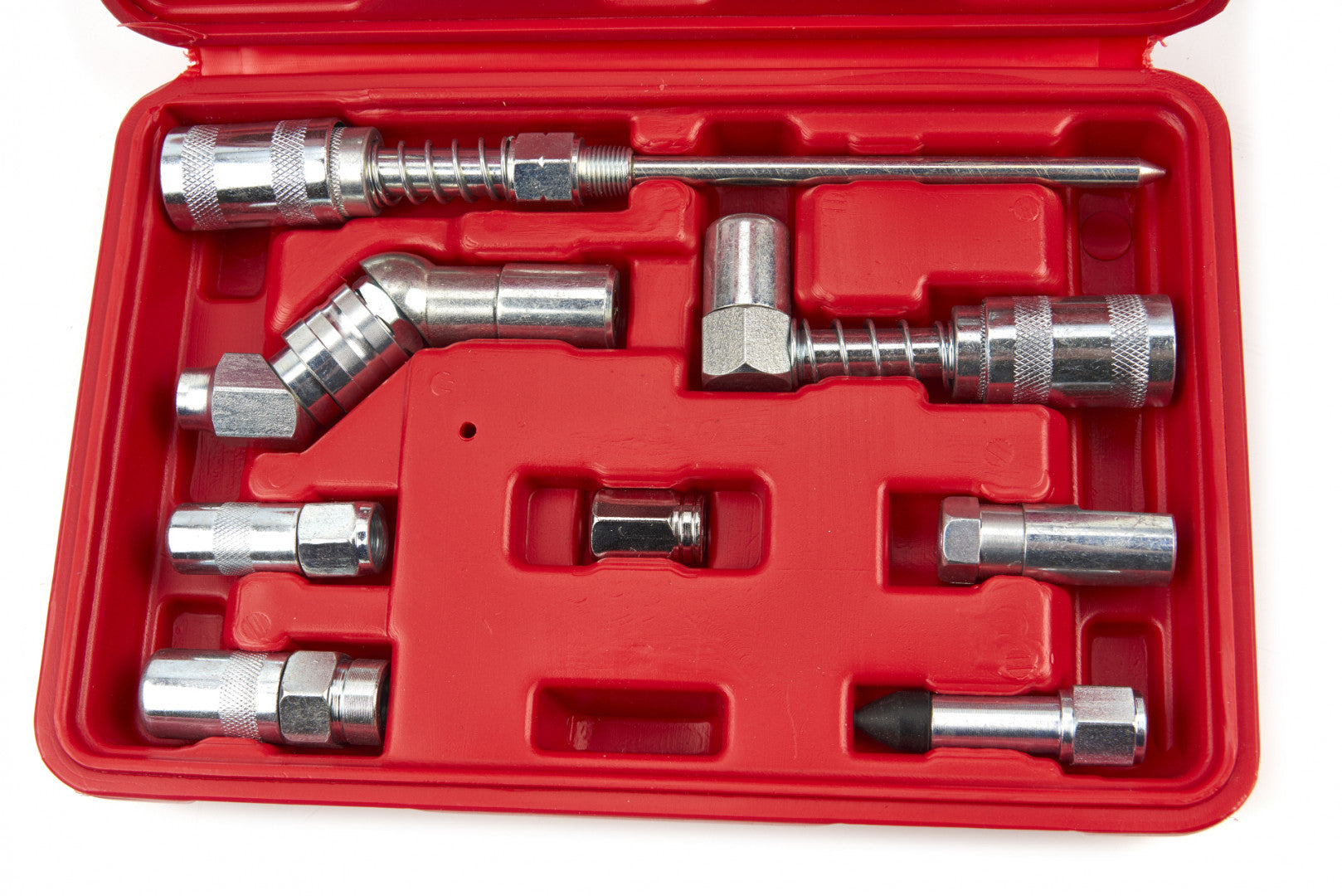 Kit testina ingrassatore professionale – set accessori con accoppiatore, adattatore 90°, tubo flessibile 25 cm, testina ingrassatore, ugello sottile, aghi iniettori & pulitore, kit adattatore per pistola per grasso, Hbm