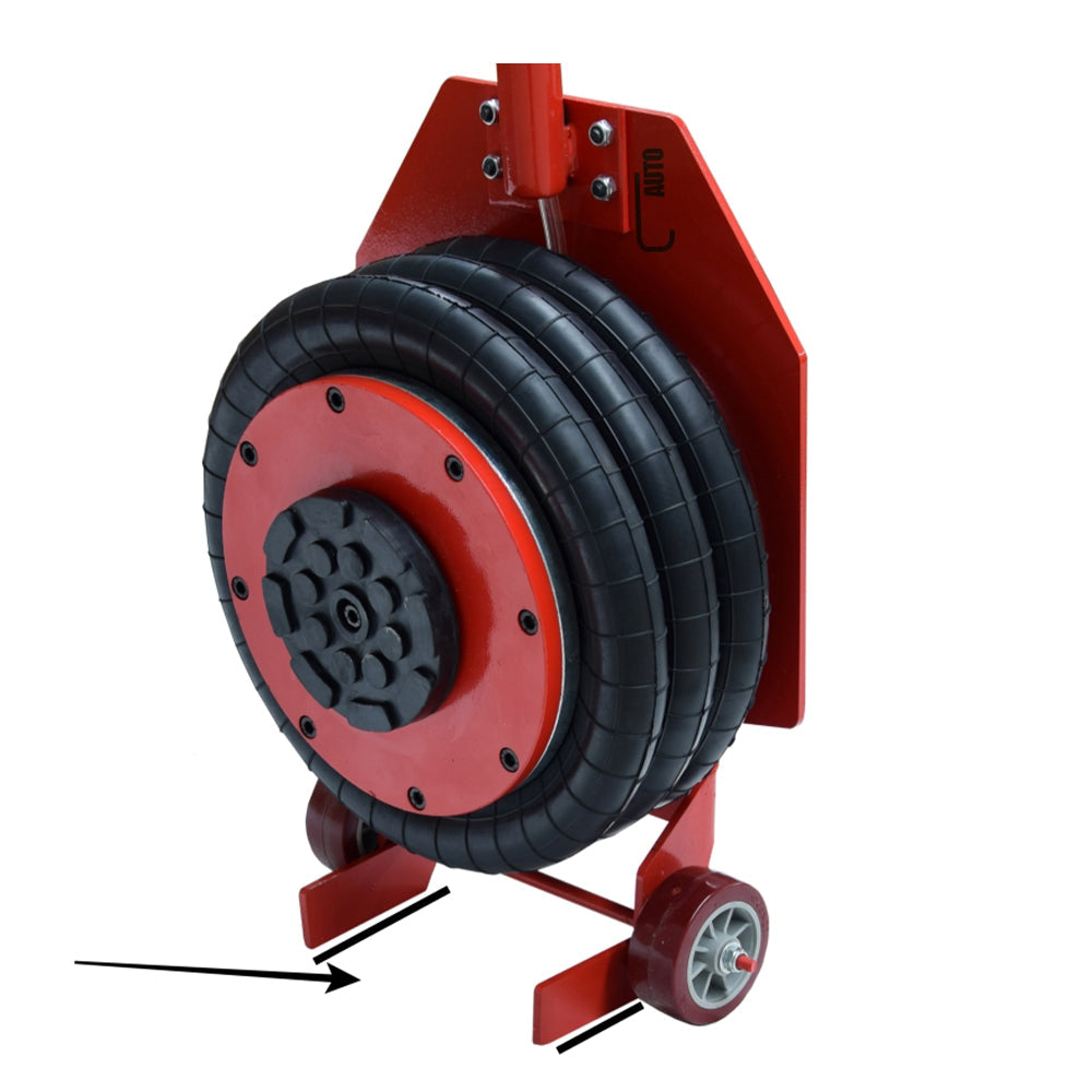 Cric ad aria compressa, 3,5 tonnellate/3500 kg, cric airbag, cric pneumatico da sollevamento pneumatico con maniglia per auto, garage, sollevamento 15-40 cm