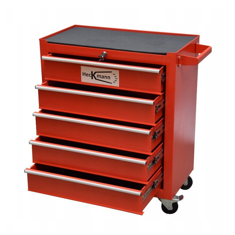 Carrello-armadietto metallico portautensili porta attrezzi multifunzione con 5 cassetti e ruote mobile 75 × 62 × 33 cm organizzatore per officina garage