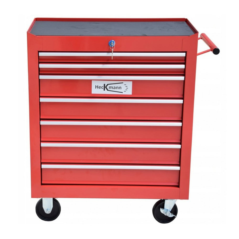 Carrello-armadietto metallico portautensili porta attrezzi multifunzione con 7 cassetti e ruote mobile 78 × 62 × 33 cm organizzatore per officina garage