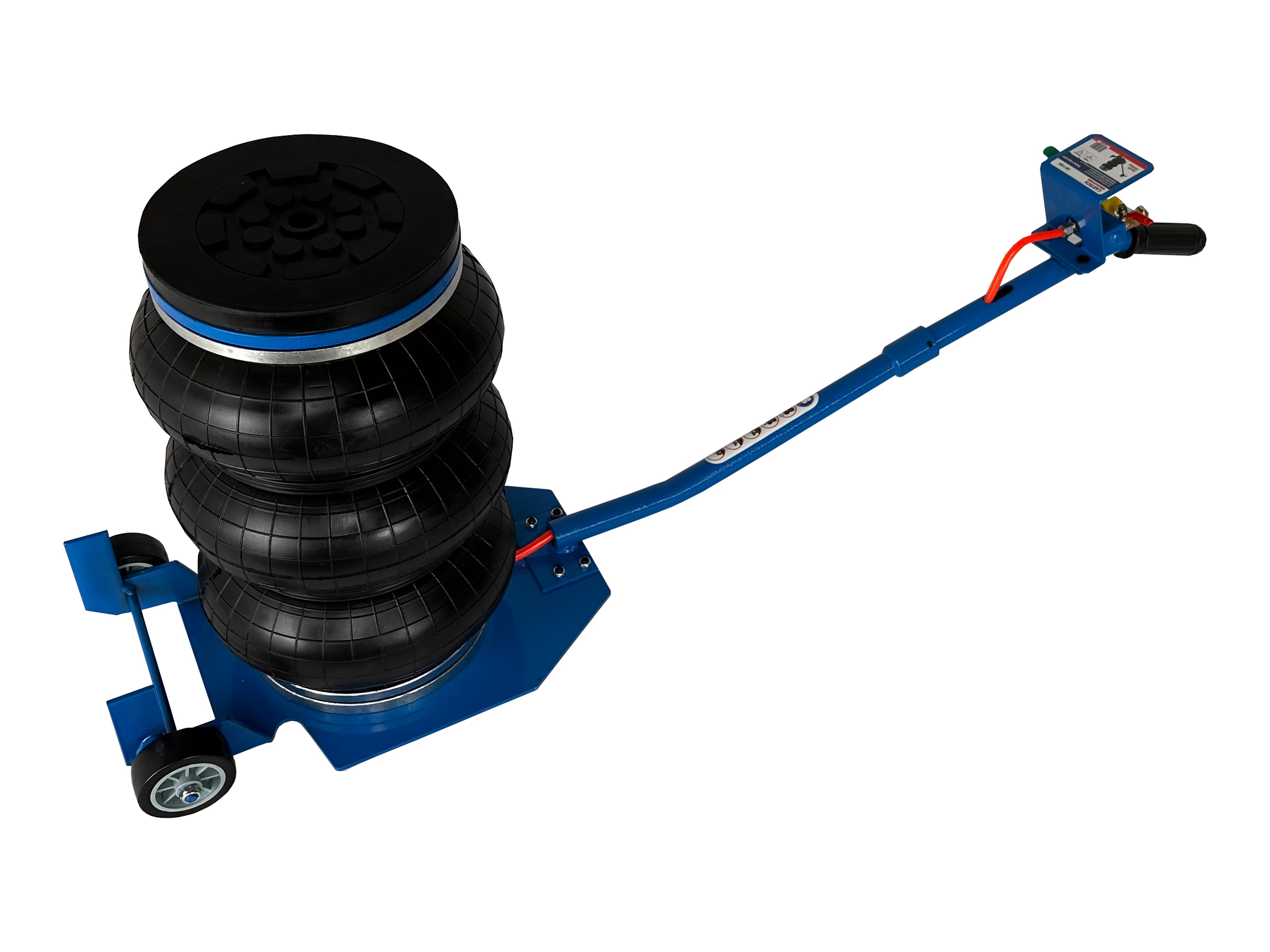 Cric ad aria compressa, 3,5 tonnellate/3500 kg, cric airbag, cric pneumatico da sollevamento pneumatico con maniglia per auto, garage, sollevamento 14,5-40 cm, Gebo Tools