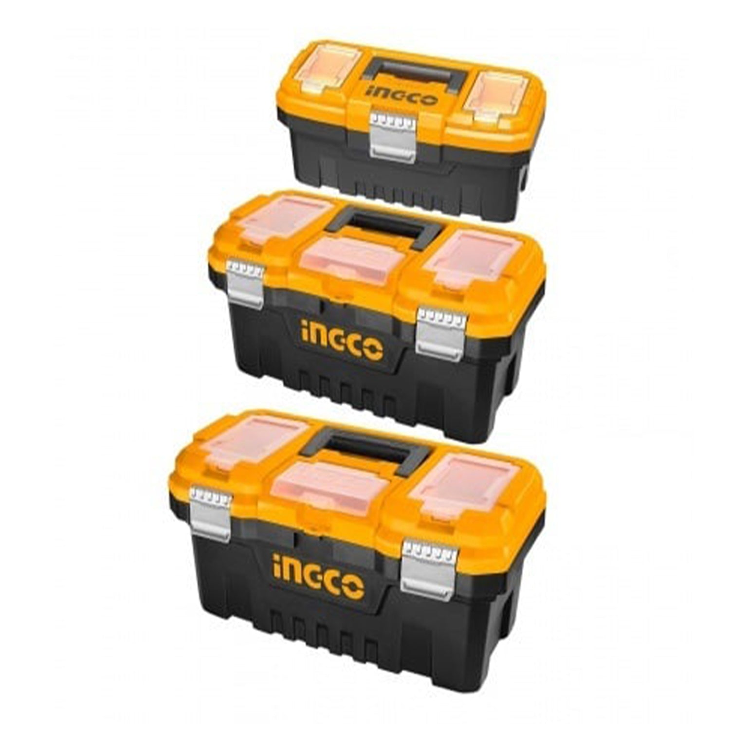 Set di 3 cassette cassetta per attrezzi, cassetta per il trasporto, set cassette degli attrezzi, Ingco