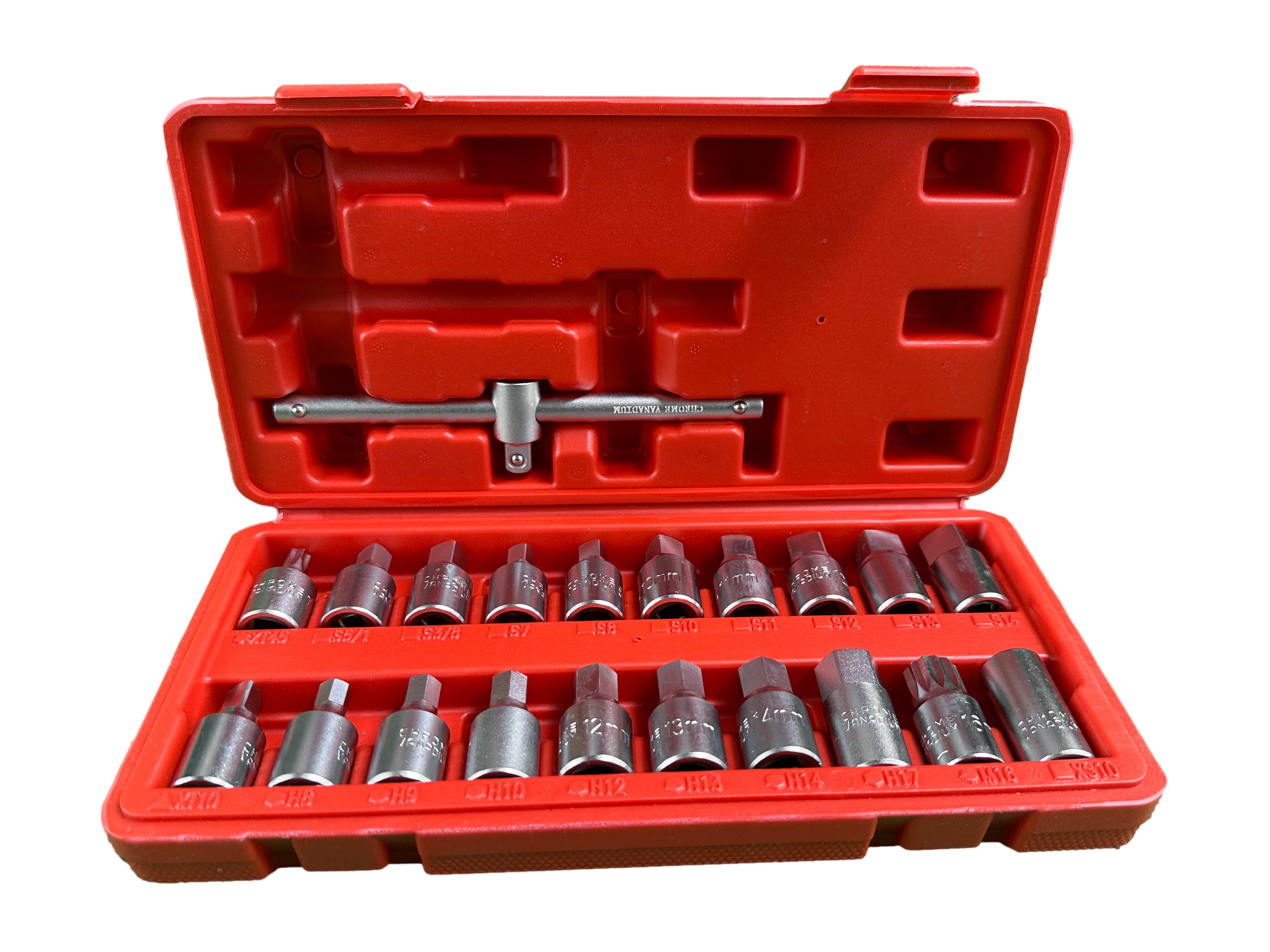 Set chiavi bussole set olio tappo di scarico noci 21 pezzi, set di chiavi a bussola per coppa dell'olio, attrezzi per auto e autocarri officina, Gebo Tools
