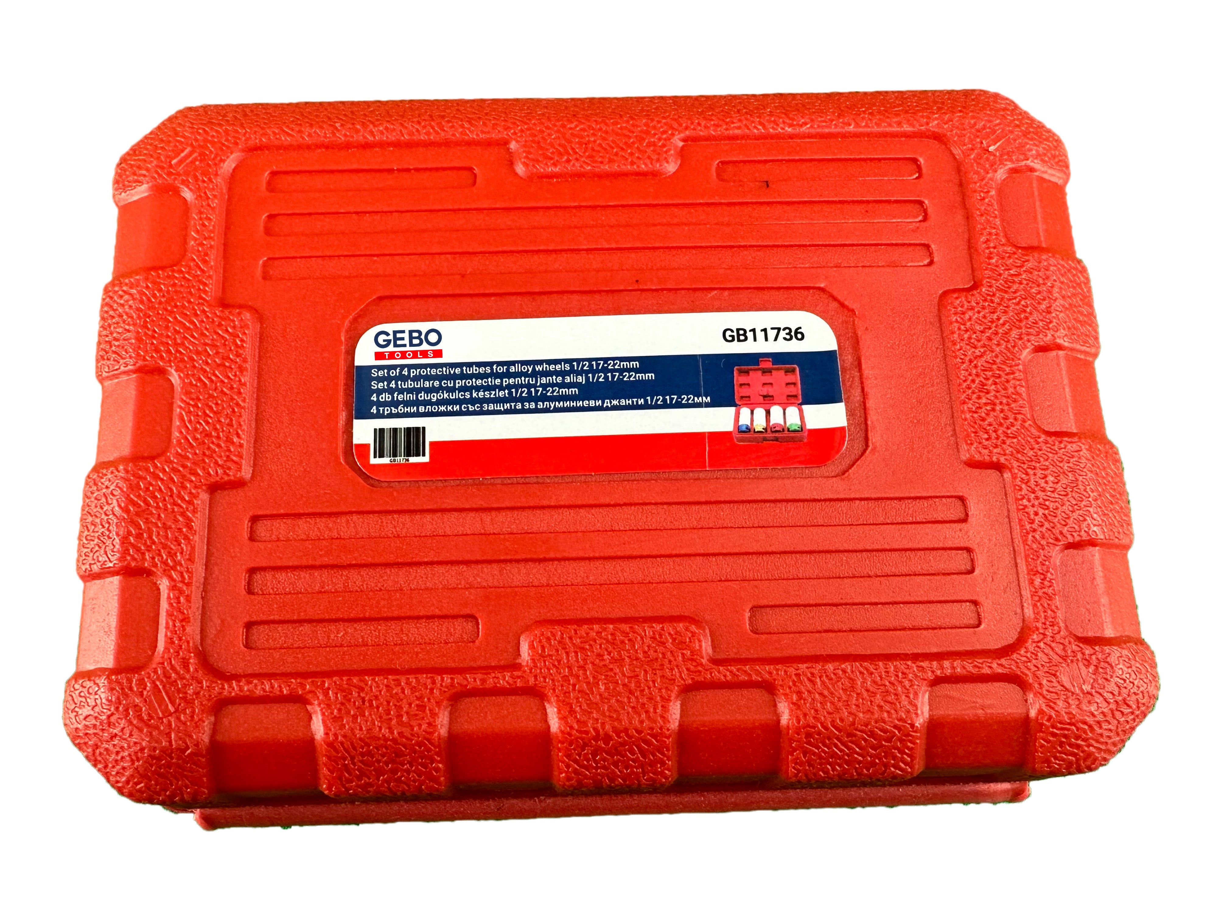 Set di 4 chiavi a bussola per cerchi in lega, 1/2" per avvitatore a impulsi, da 17 - 22 mm Gebo Tools