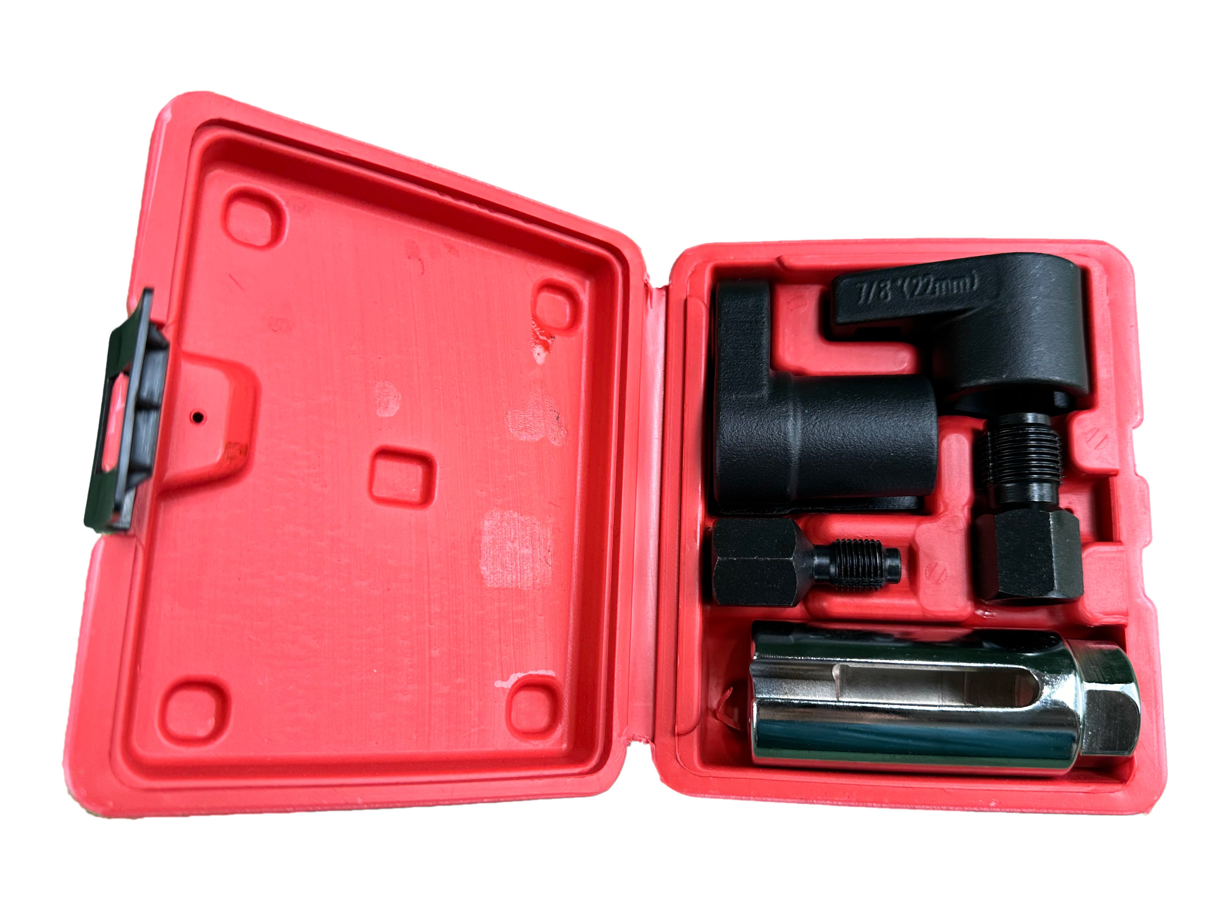 Set di 5 chiavi per sonde lambda 22mm, emulatore sonda lambda, riparazione filettatura, con attacco da 3/8 1/2 7/8" pollici, auto sonda lambda, Gebo Tools