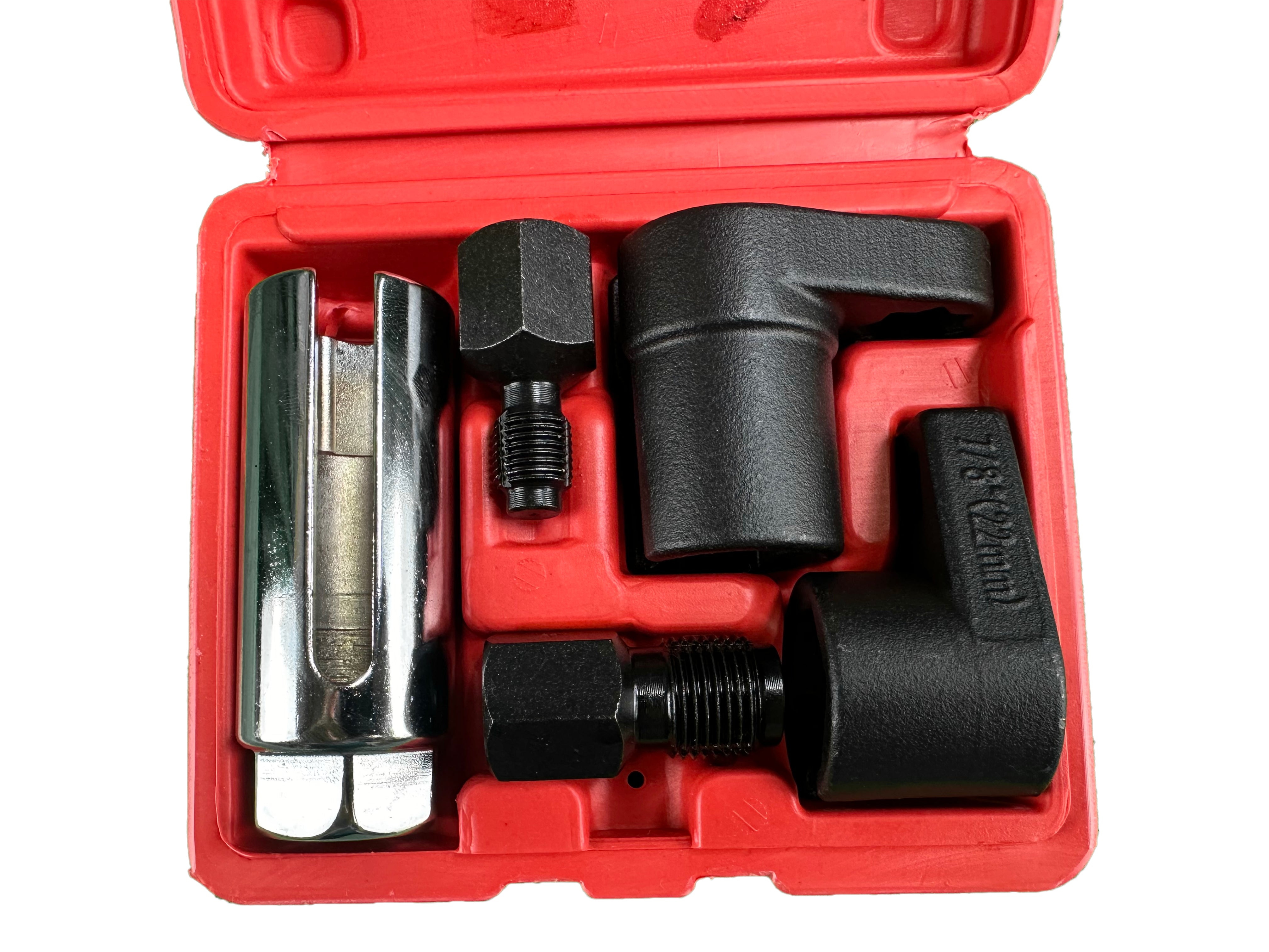Set di 5 chiavi per sonde lambda 22mm, emulatore sonda lambda, riparazione filettatura, con attacco da 3/8 1/2 7/8" pollici, auto sonda lambda, Gebo Tools