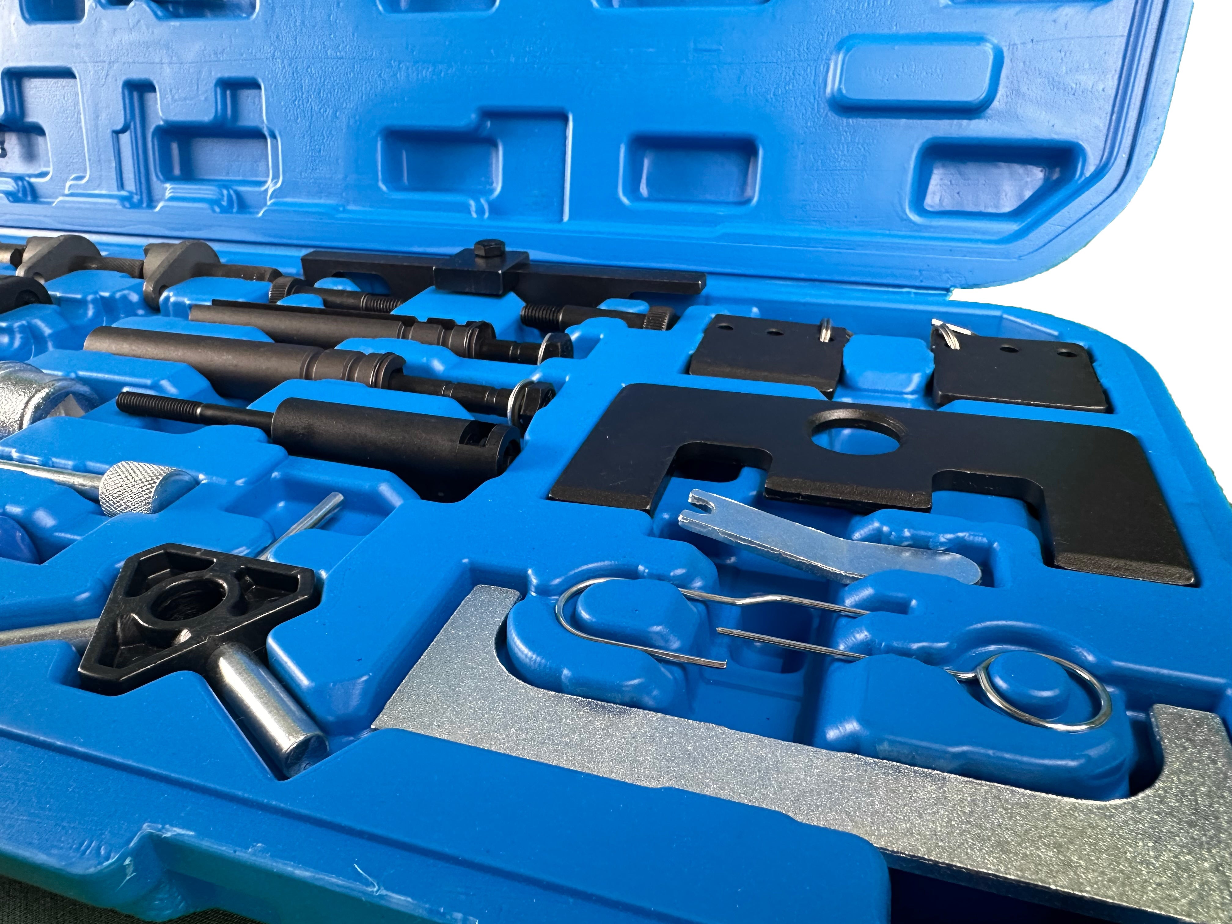 Kit di strumenti di bloccaggio di allineamento dell'albero a camme del motore, kit messa in fase motore, kit fasatura motori VW Audi Seat Skoda 1.2 1.4 1.6 1.9 2.0 2.5 3.3 Gebo Tools