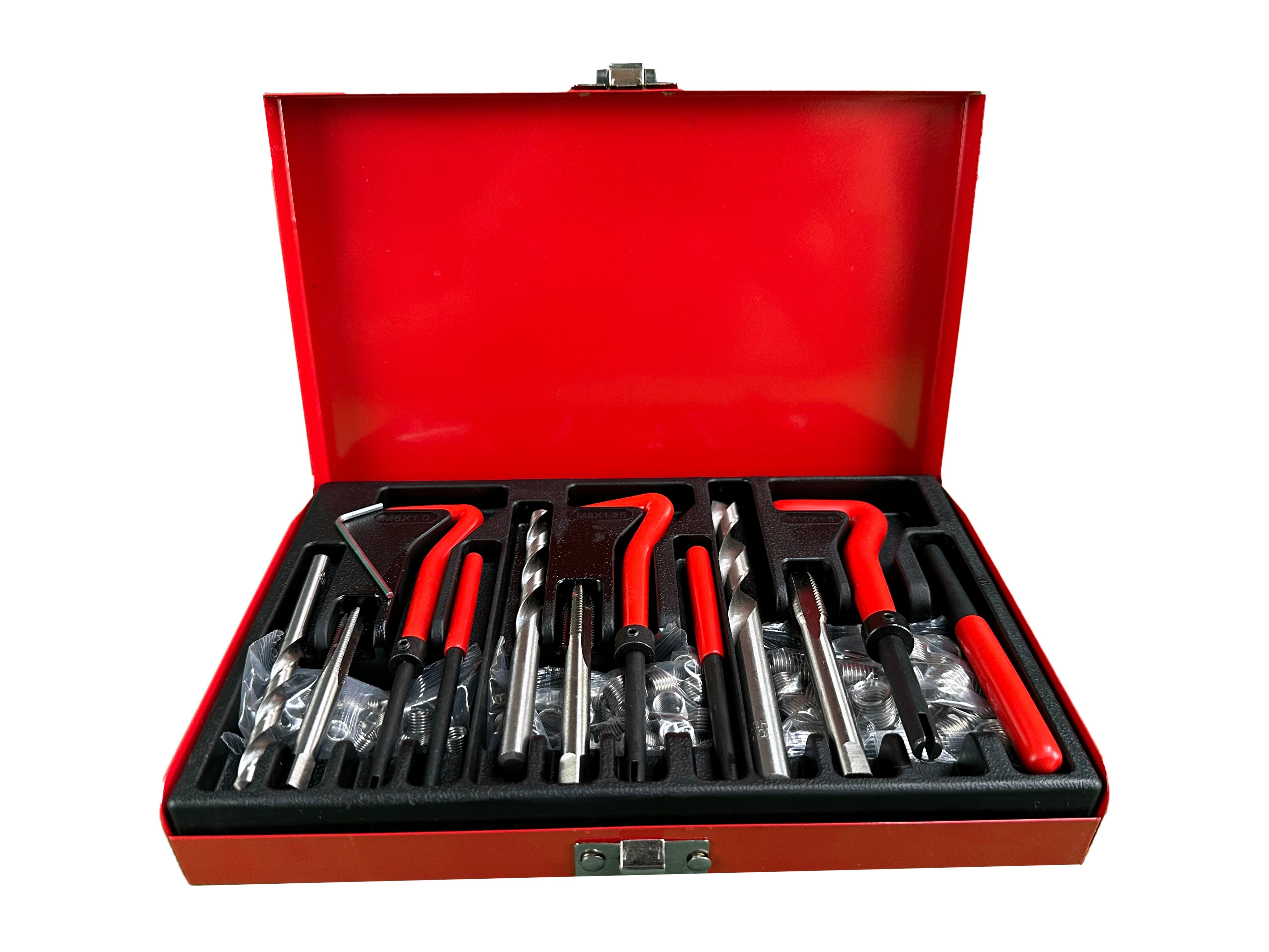 Kit riparazione di filetti, kit riparazione filettatura, utensili per filetti metrici interni M6 M8 M10, riparazione elicoidi kit per viti e filettatura interna, Gebo Tools