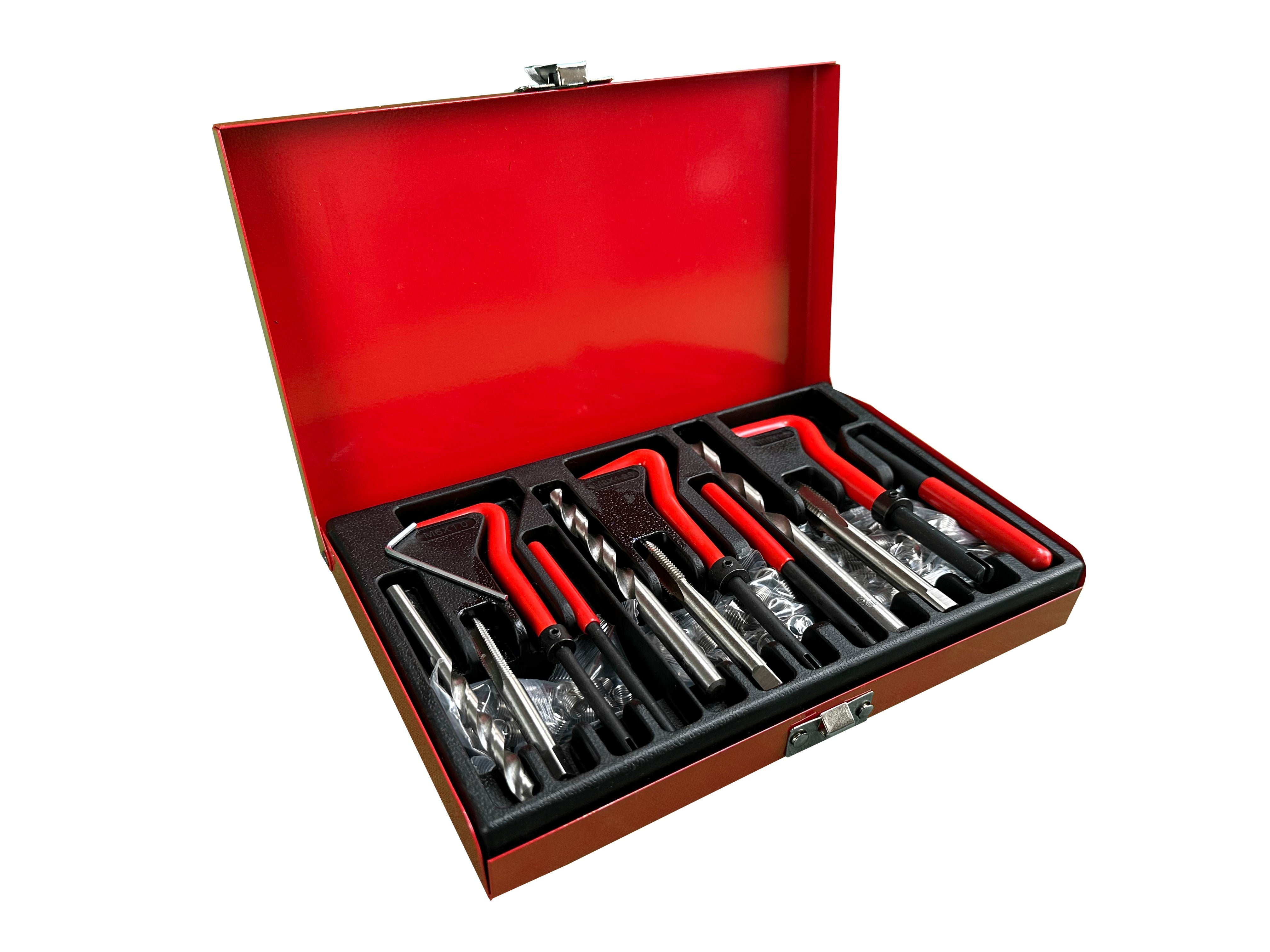 Kit riparazione di filetti, kit riparazione filettatura, utensili per filetti metrici interni M6 M8 M10, riparazione elicoidi kit per viti e filettatura interna, Gebo Tools