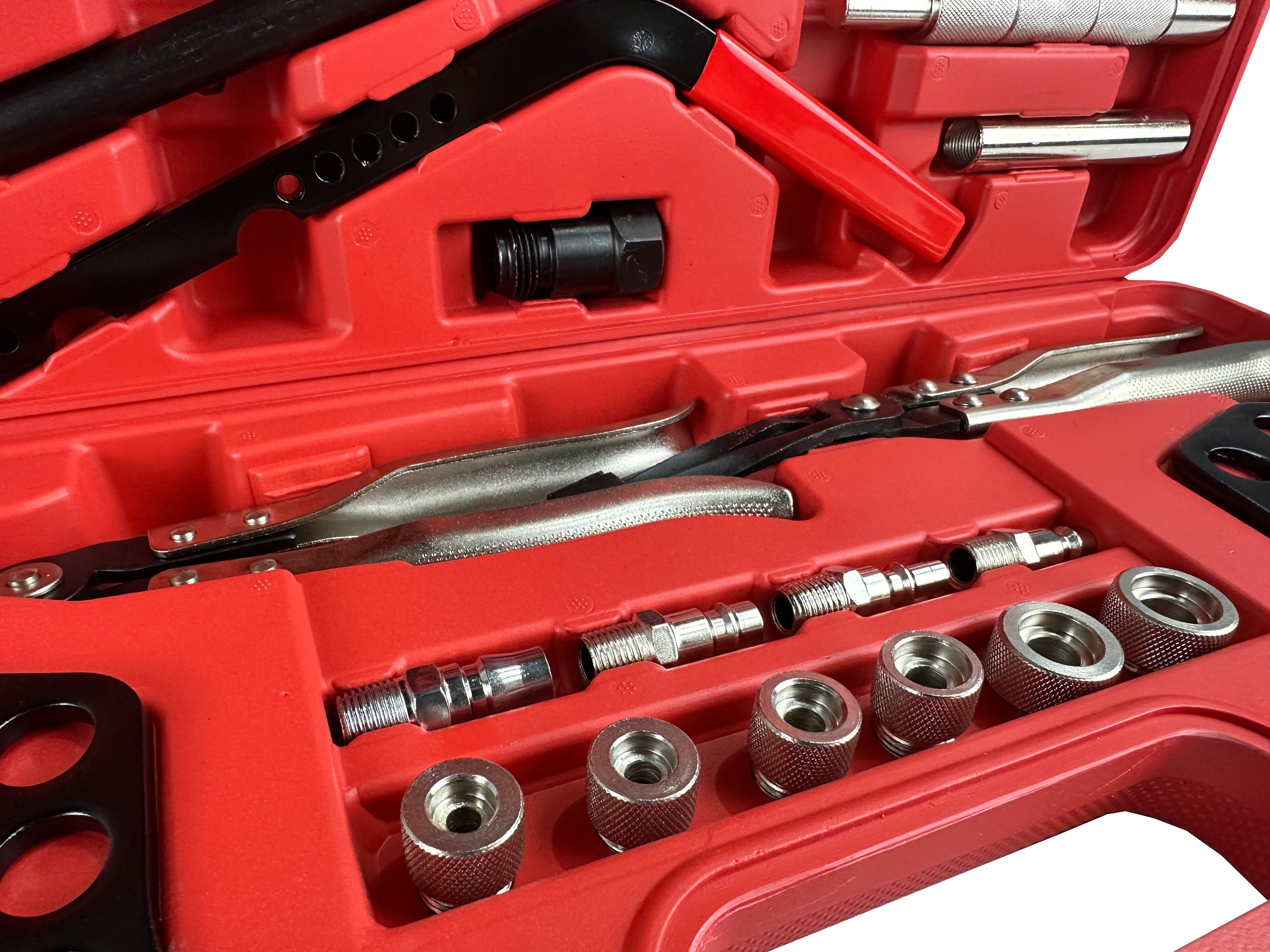 Set di montaggio e smontaggio valvole, universale, set di compressore per molle delle valvole rimozione OHV OHC, Gebo Tools