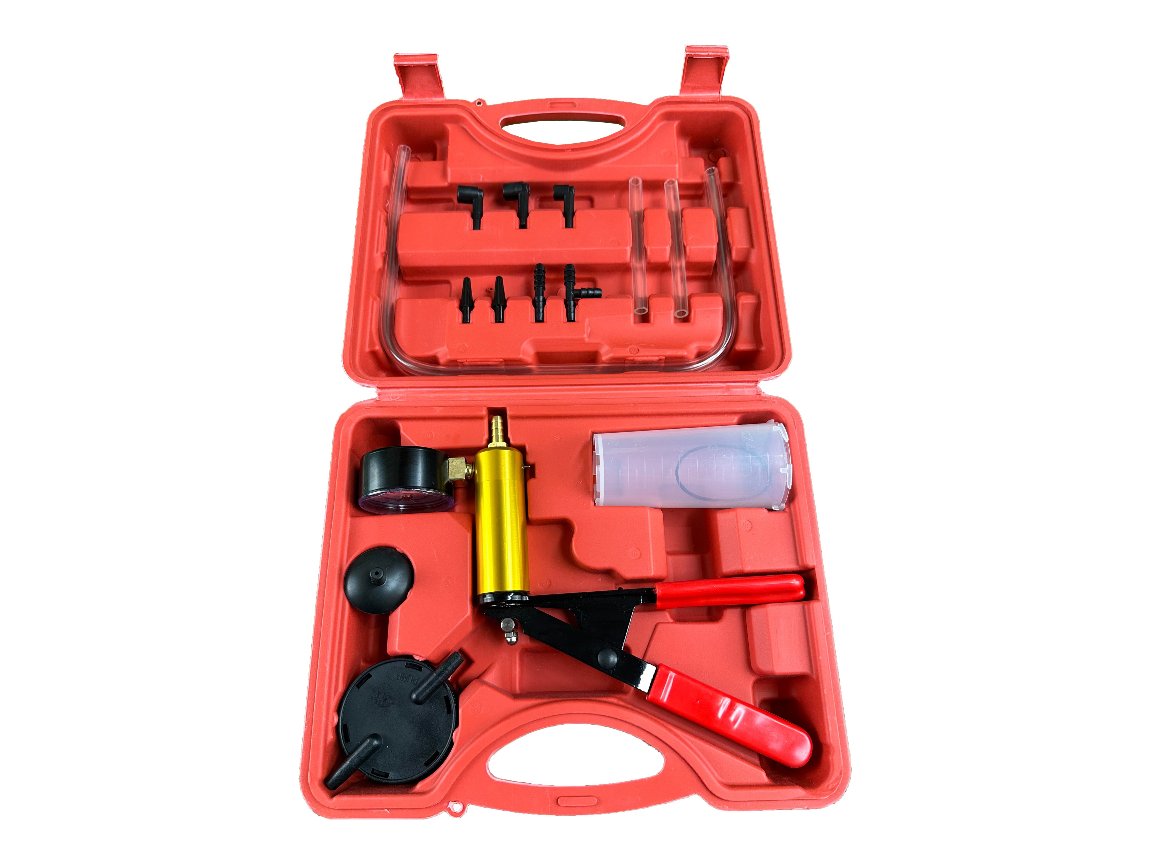 Kit spurgo freni, tester per pompe a vuoto per autoveicoli, pompa manuale a depressione per spurgo freni per automobili auto e moto, apparecchio per spurgo freni, Gebo Tools
