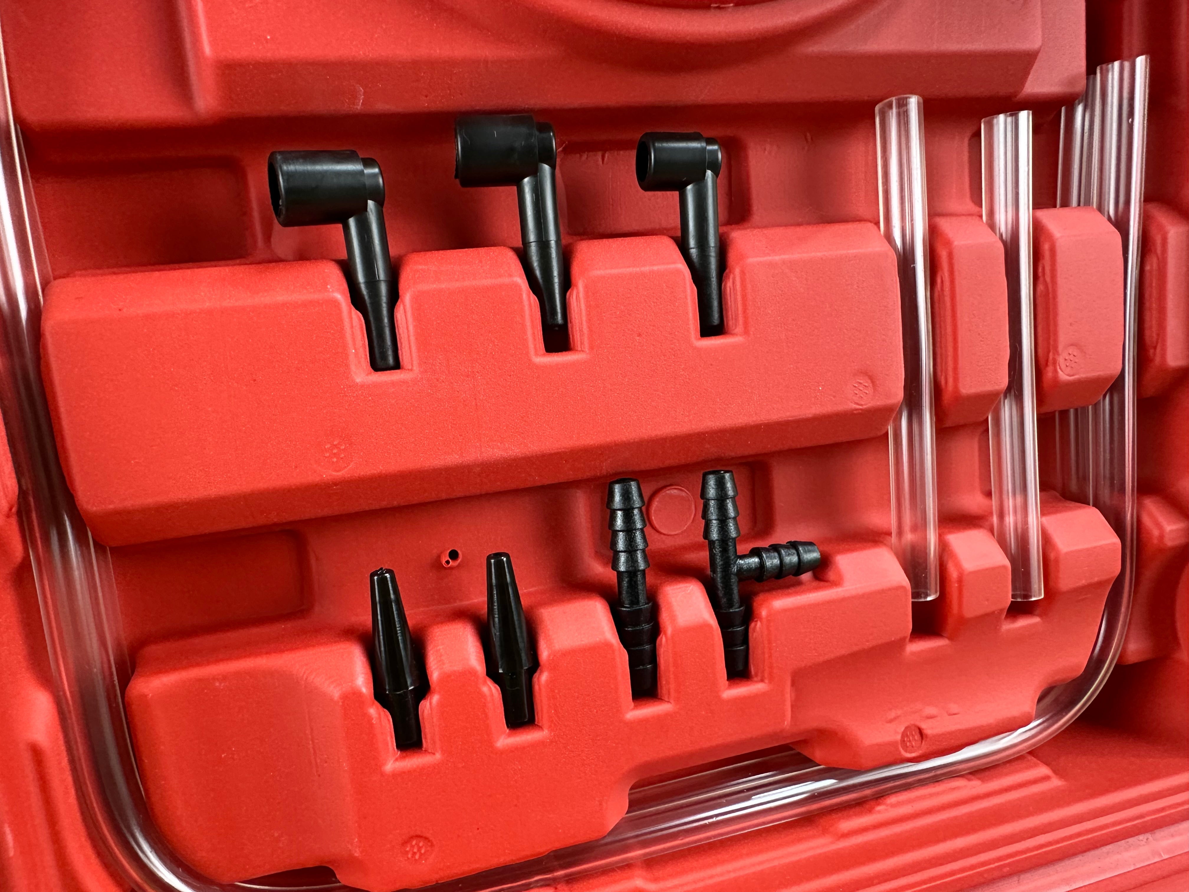 Kit spurgo freni, tester per pompe a vuoto per autoveicoli, pompa manuale a depressione per spurgo freni per automobili auto e moto, apparecchio per spurgo freni, Gebo Tools