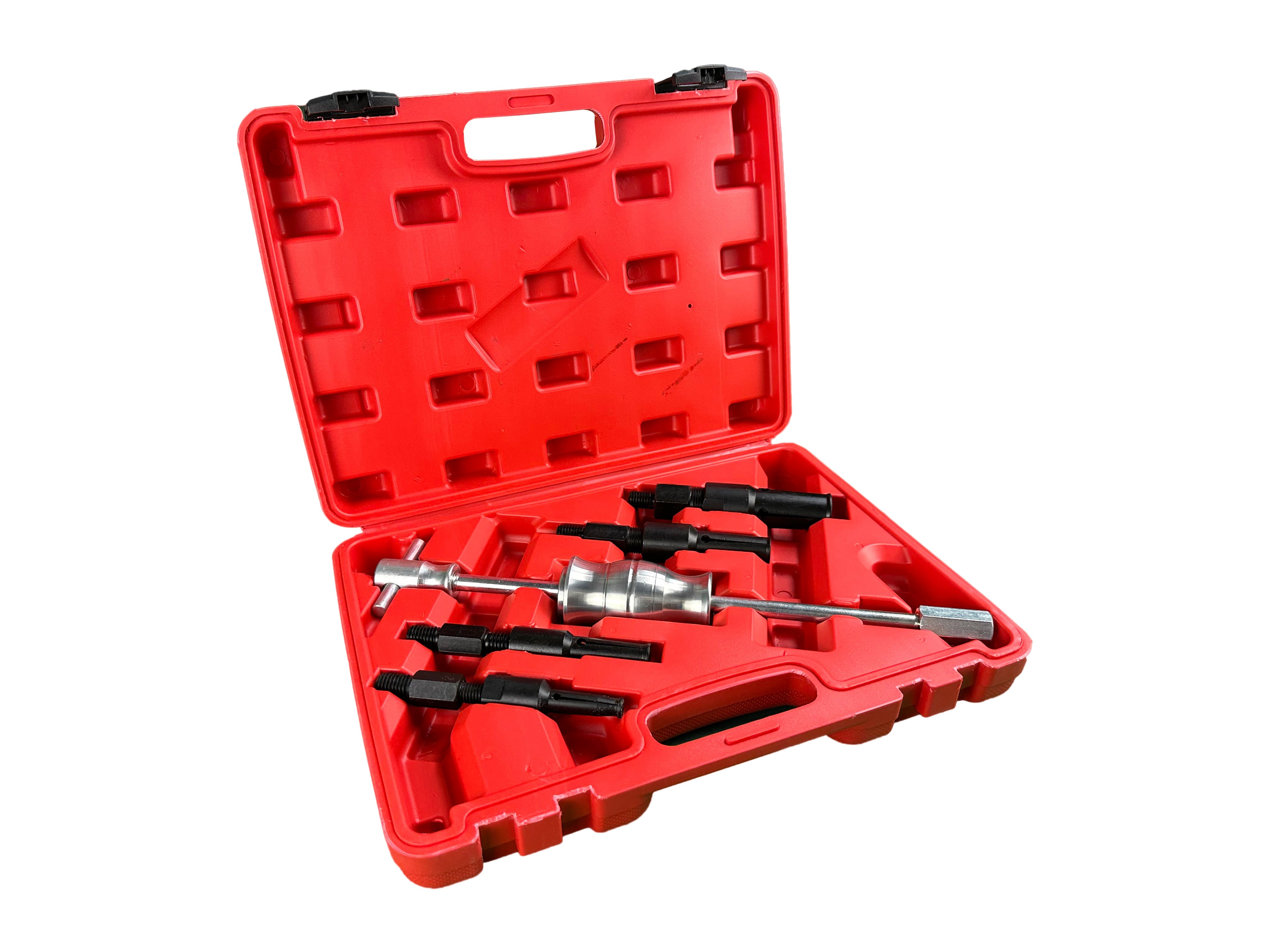 Set di estrattori per cuscinetti interni con martello a massa battente, 5 pezzi, con martello di scorrimento foro cieco estrattori cuscinetti, 10–32 mm Gebo Tools