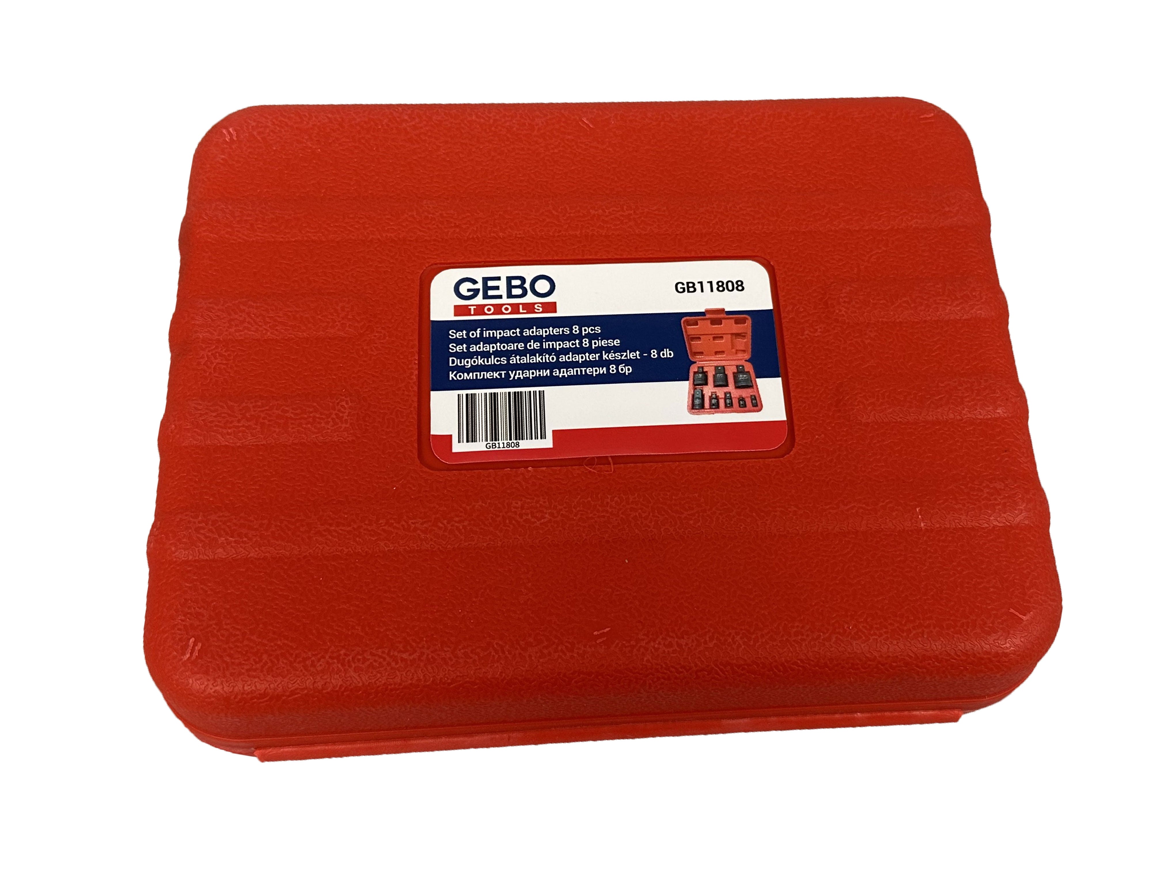 Set adattatori bussola a impatto, per avvitatore a impulsi, 8 pezzi Gebo Tools