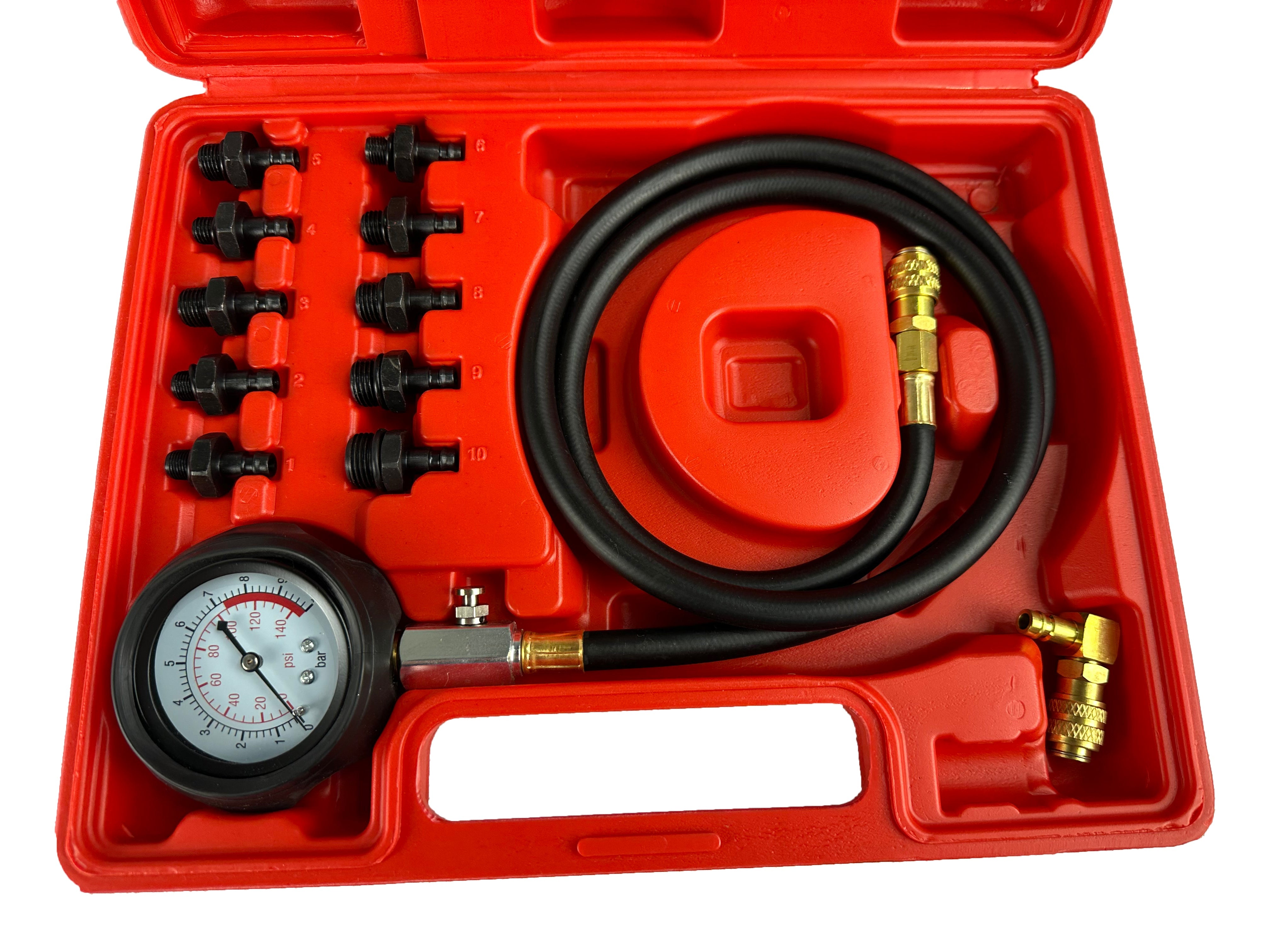 Misuratore pressione olio, tester strumento di misurazione olio, set per test pressione dell'olio, 0 - 10bar (0 - 140psi), modello 2 Gebo Tools