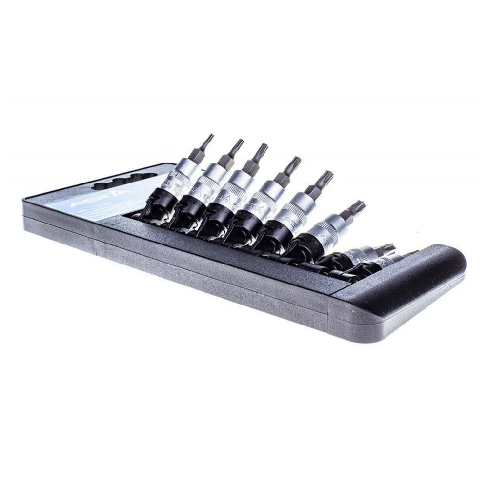 Set 8 chiavi a bussola Torx T8 - T40 con attacco 1/4" acciaio temprato, 8 pezzi
