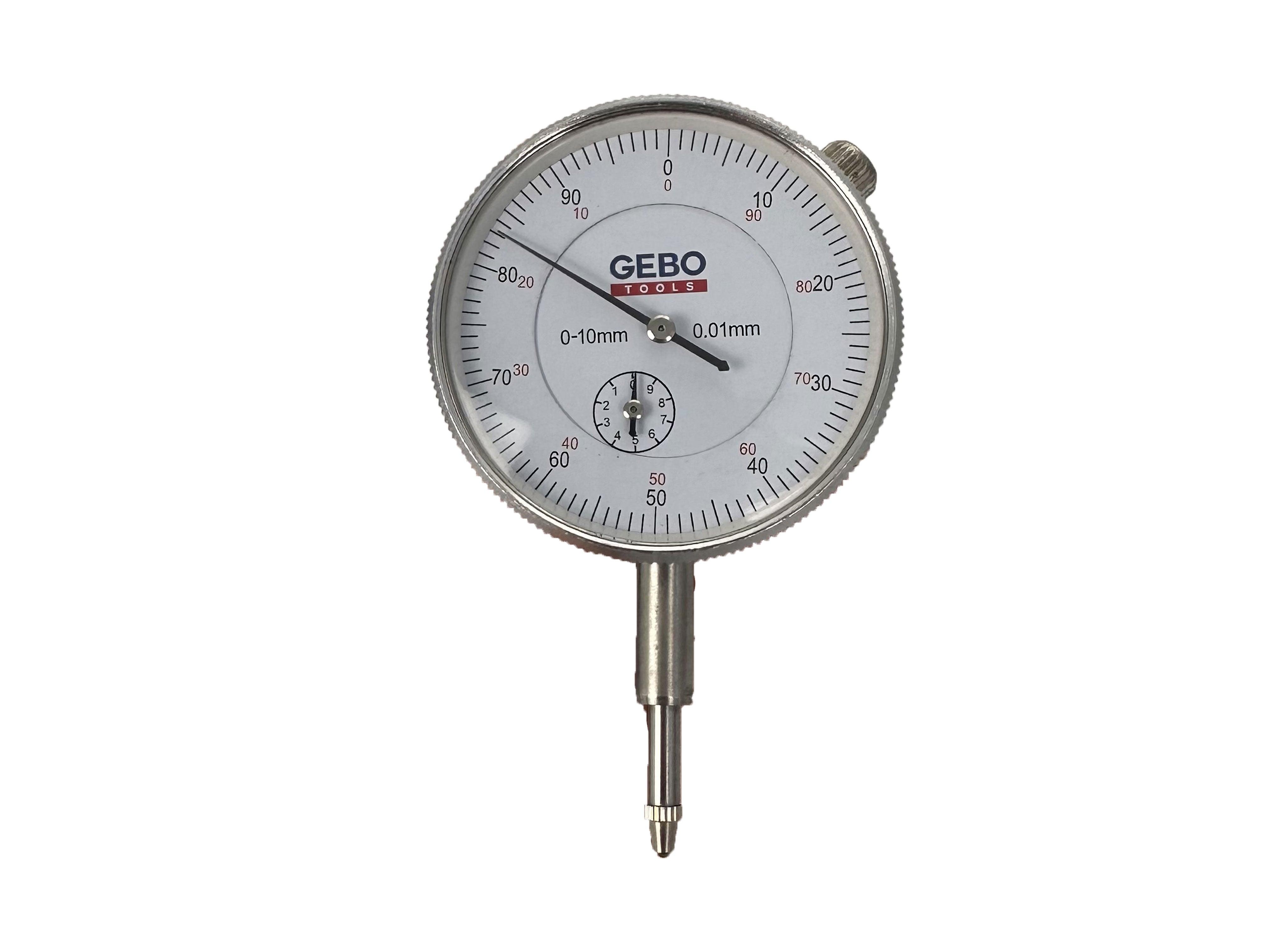 Comparatore centesimale a quadrante, Test DTI calibro DTI 0-10mm con base magnetica, Gebo Tools