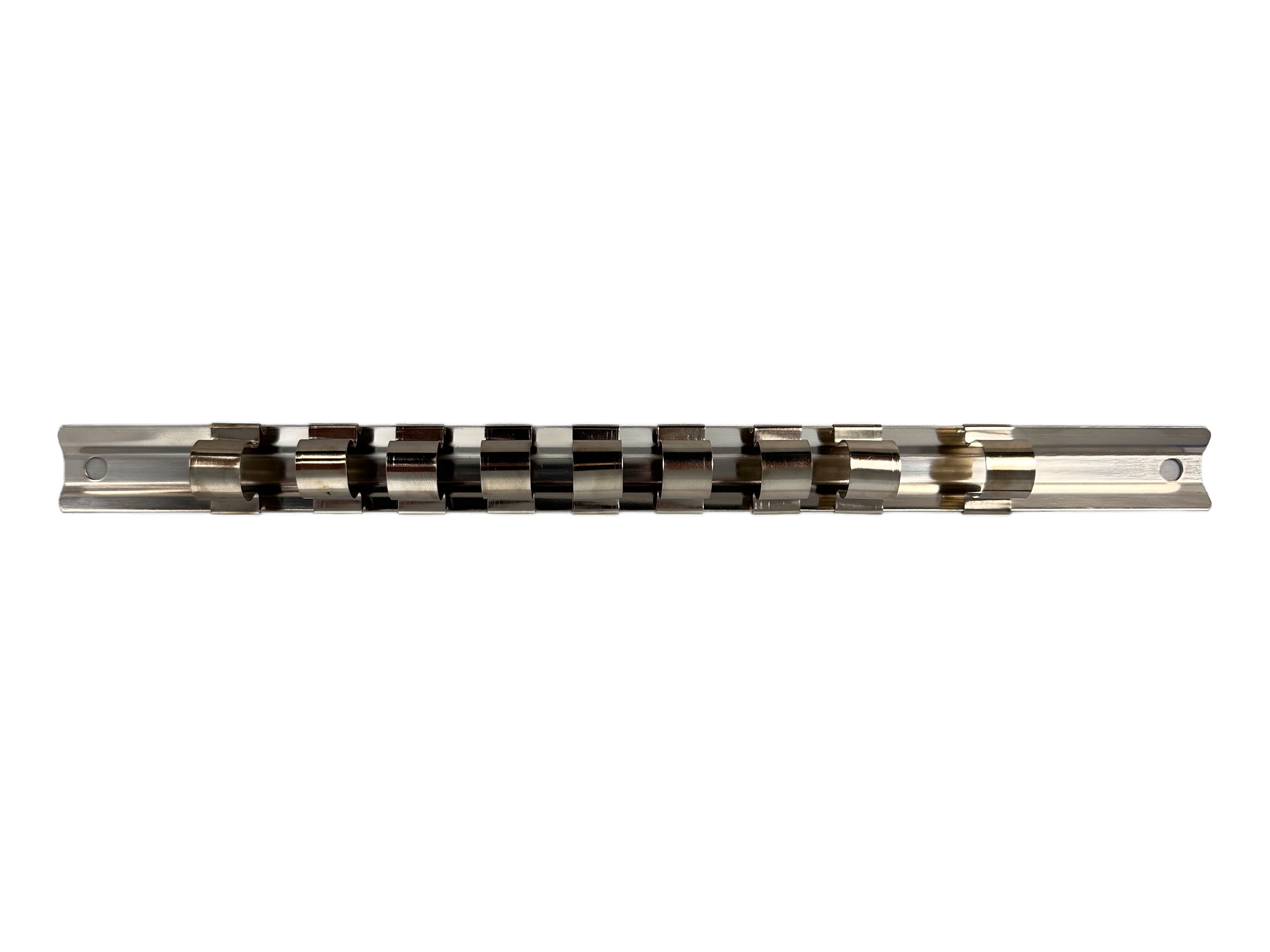 Supporto porta per chiavi a bussola da 1/2 pollice, organizer in metallo per chiavi a bussola, supporto per binario, per miglior organizer per attrezzi in garage, supporto presa salvaspazio organizer vassoio scaffale rack binario, Gebo Tools