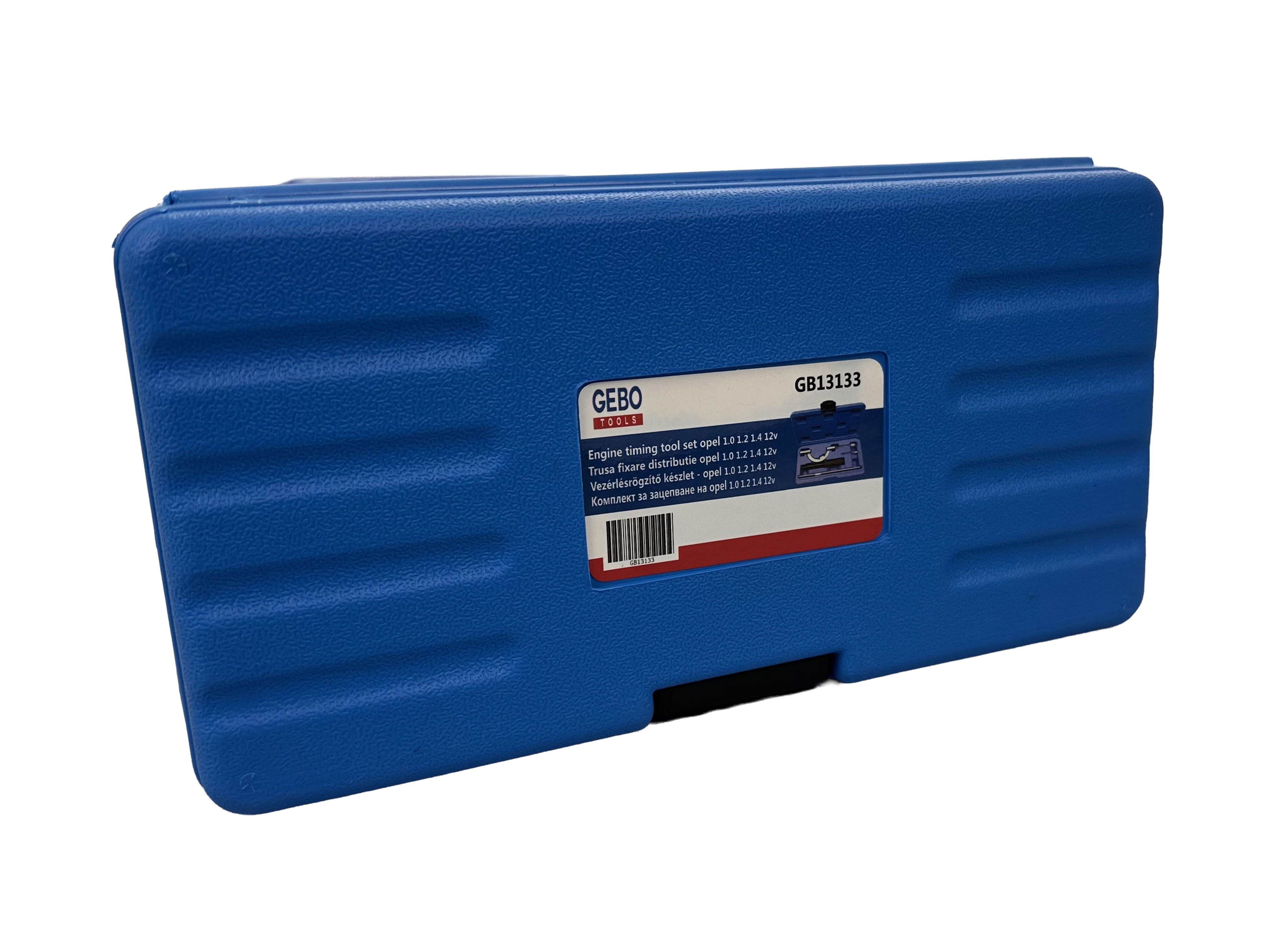 Kit messa in fase motori, attrezzi per il bloccaggio della cinghia di distribuzione dell'albero a camme del motore, compatibile con Opel 1.0 1.2 1.4 12V Gebo Tools