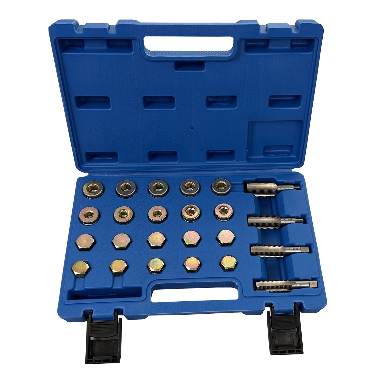 Attrezzi per riparazione filettatura auto, kit di riparazione per coppa dell'olio m13 - m22, kit di riparazione filettatura coppa olio tappo di scarico cambio, strumento di rifilettatura, M13–M15–M17–M20 Gebo Tools