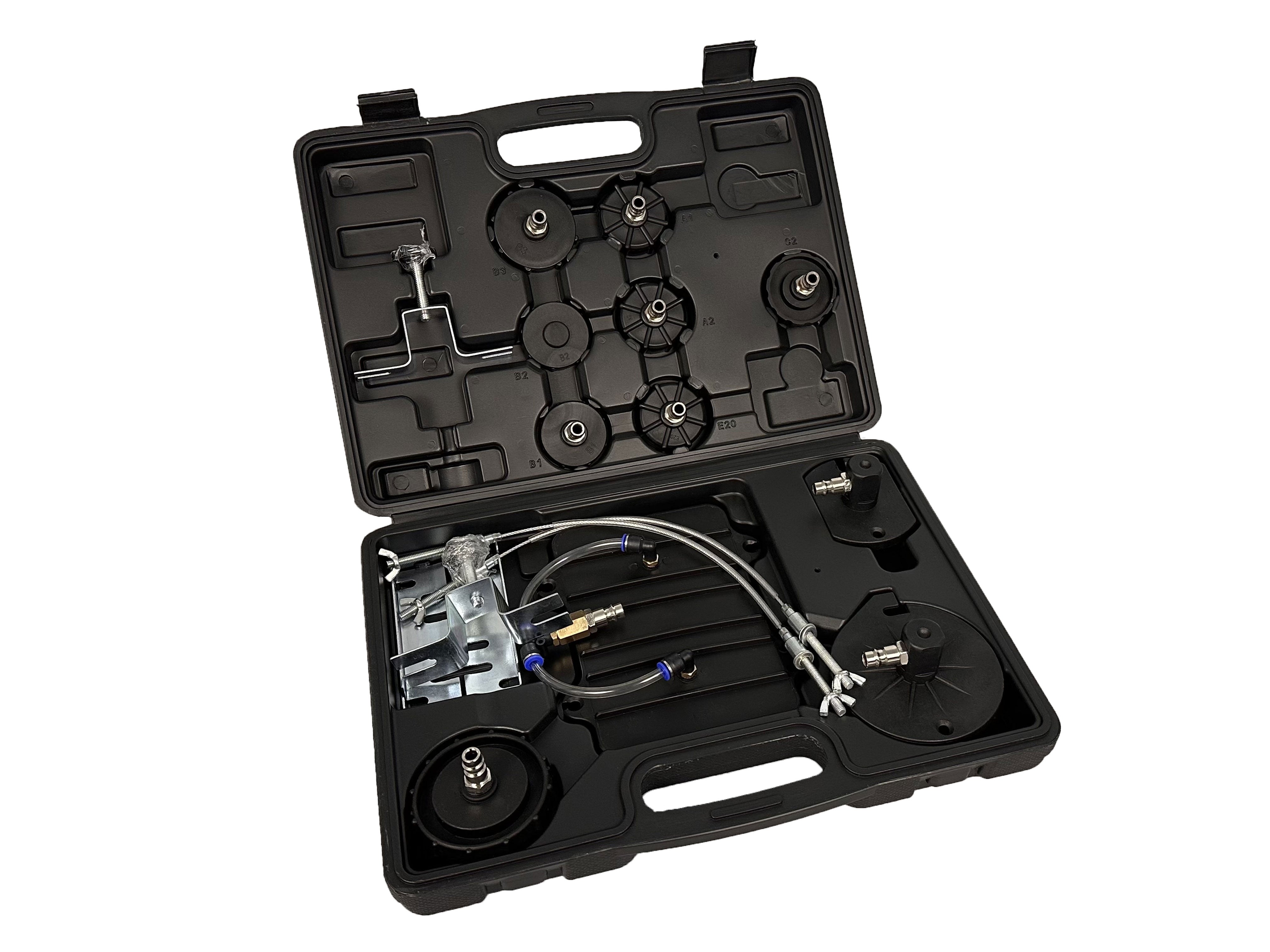 Spurgo freni auto e spurgo liquido freni con adattatori universale, pompa per spurgo multimarca, dispositivo per spurgo sistema dei freni, Gebo Tools