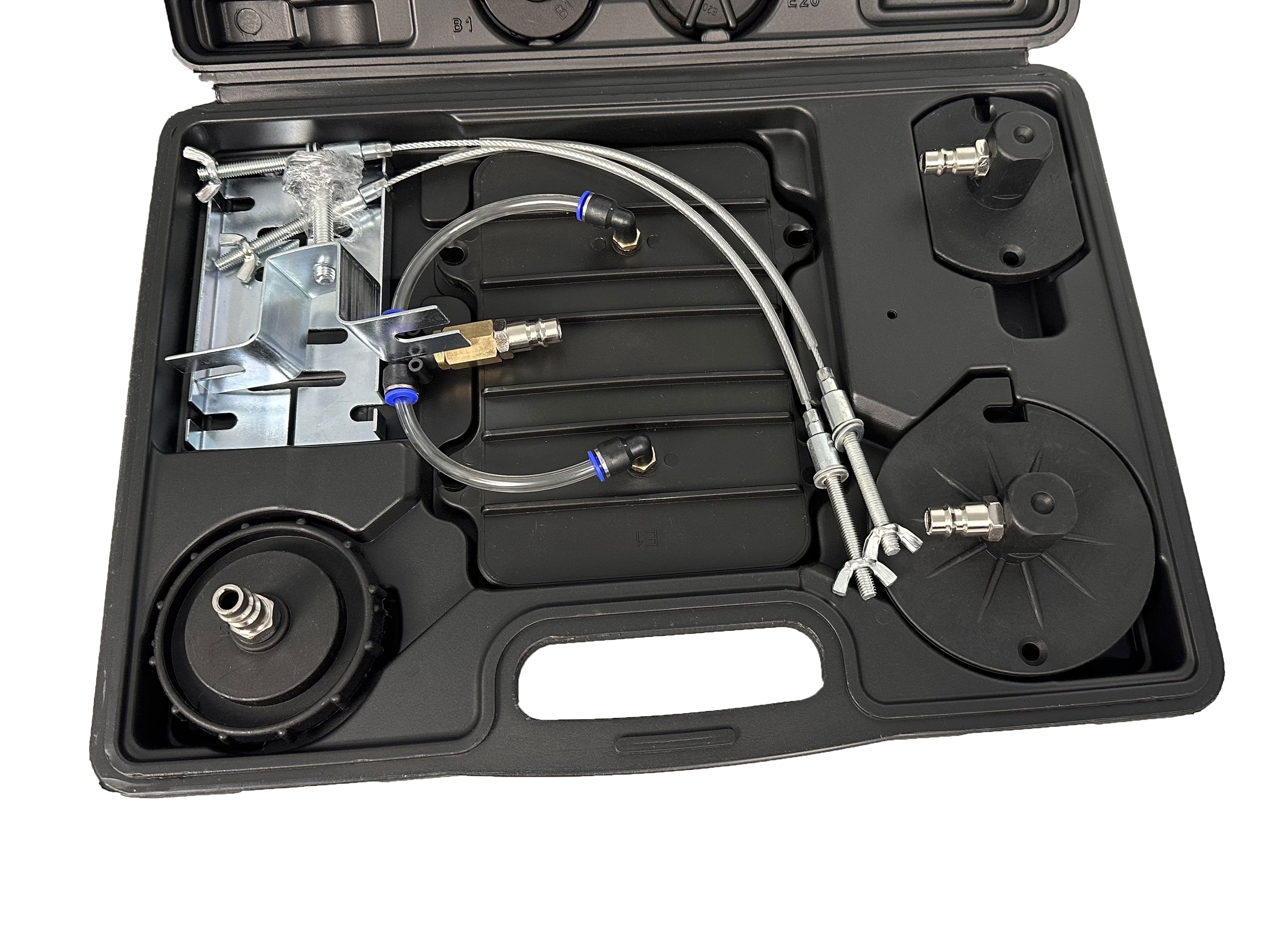 Spurgo freni auto e spurgo liquido freni con adattatori universale, pompa per spurgo multimarca, dispositivo per spurgo sistema dei freni, Gebo Tools