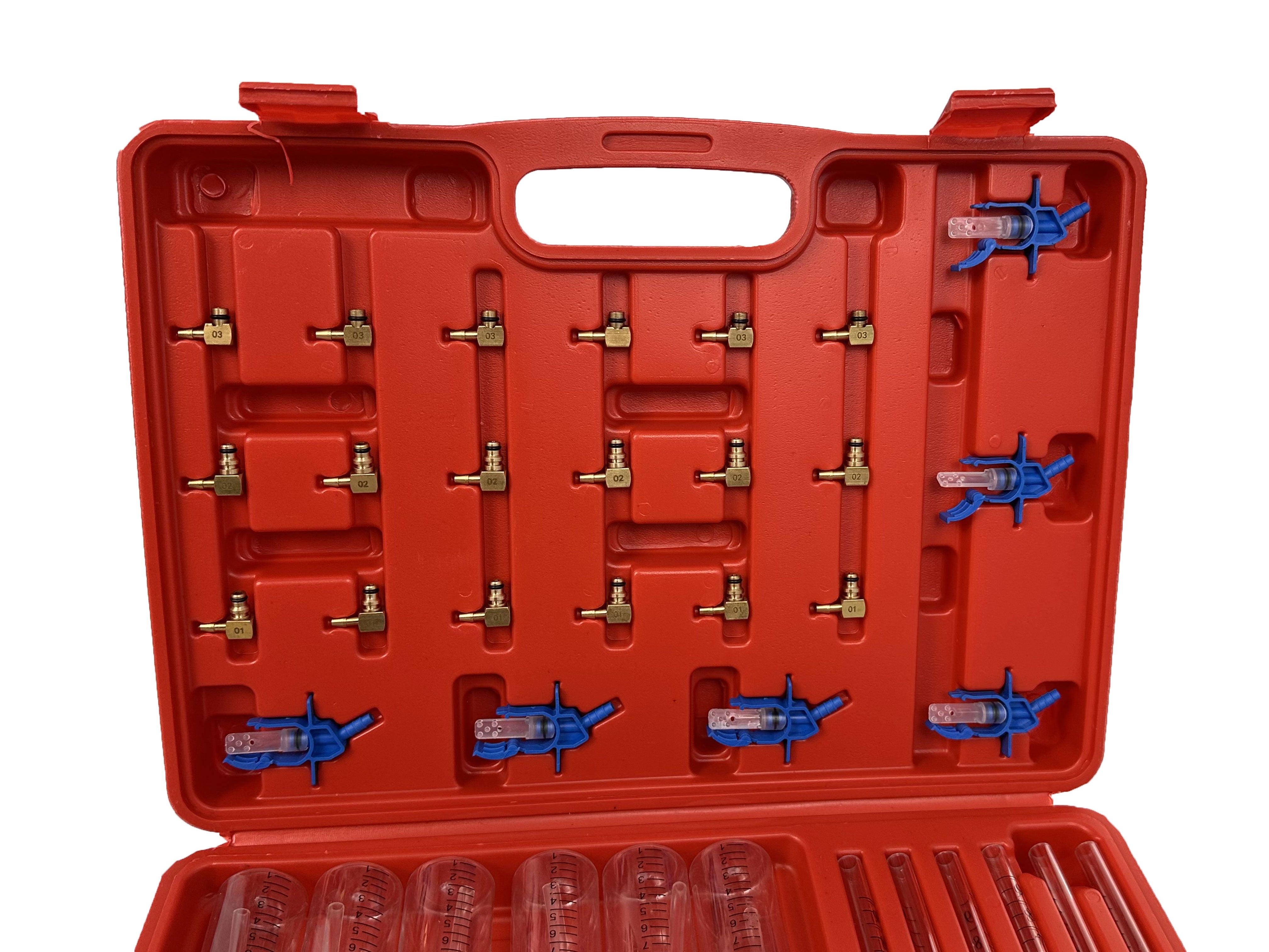 Set adattatore misuratore-rilevatore iniettori a 6 cilindri, kit di prova perdite common rail, kit tester controllo prova iniettori auto motore diesel, iniettore adattatori