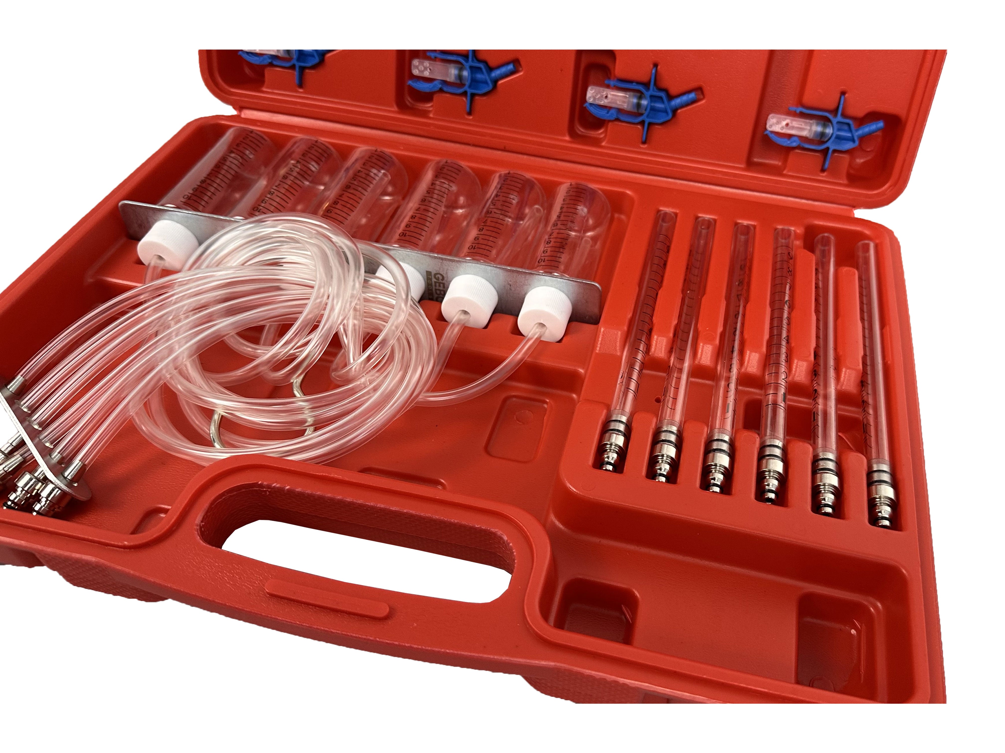 Set adattatore misuratore-rilevatore iniettori a 6 cilindri, kit di prova perdite common rail, kit tester controllo prova iniettori auto motore diesel, iniettore adattatori